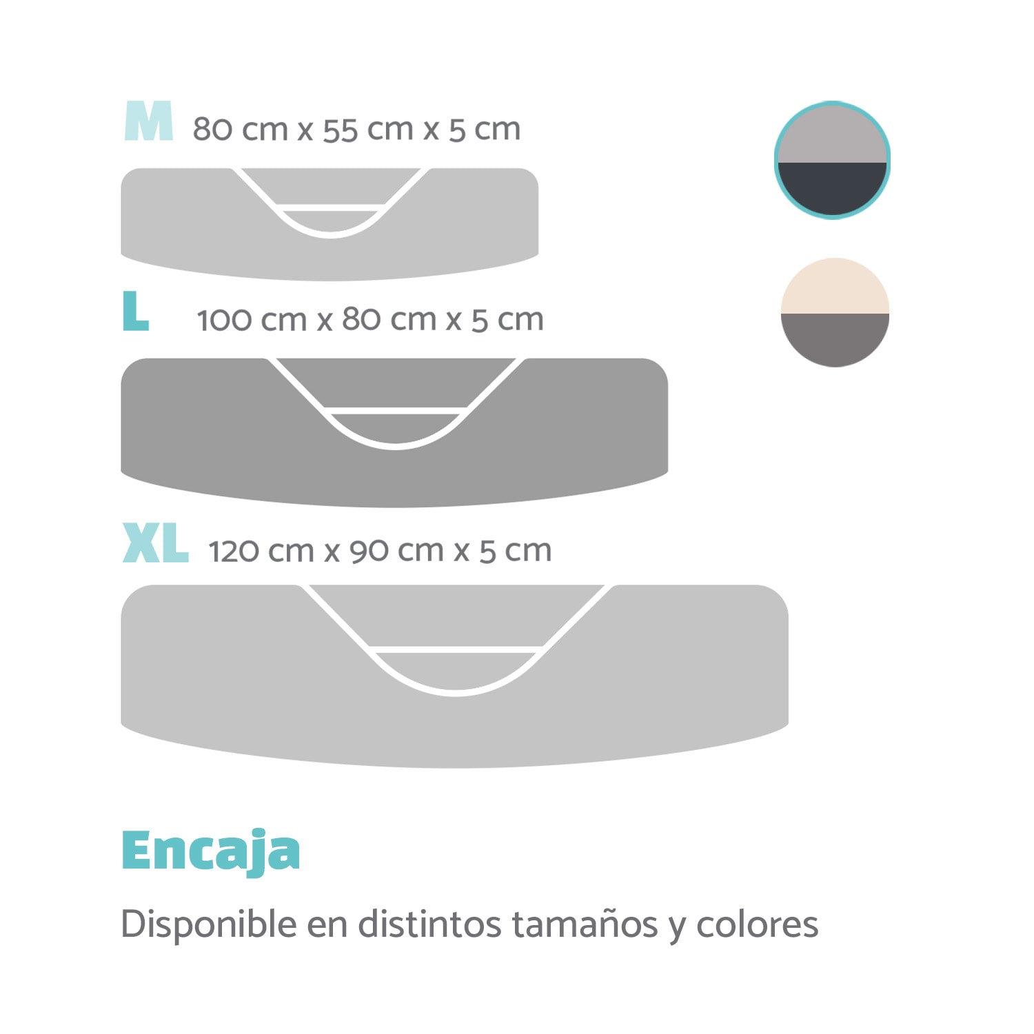 Lotte Cama para perros Cojín para perros | Lavable | Ortopédica | Antideslizante | Espuma viscoelástica transpirable | Tamaño L (100 x 20 x 80 cm) L | Gris Oscuro