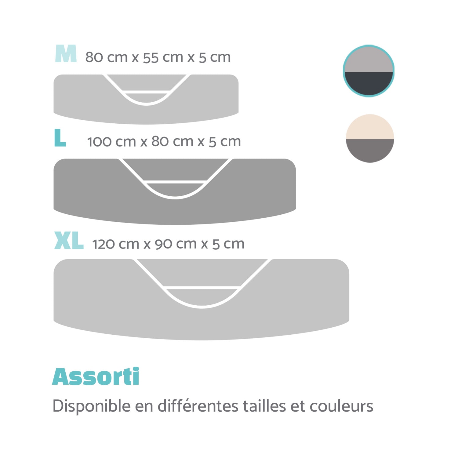 Lotte panier pour chien coussin pour chien | lavable | orthopédique | antidérapant | mousse à mémoire de forme respirante | taille L (100 x 20 x 80 cm) L | Gris Foncé