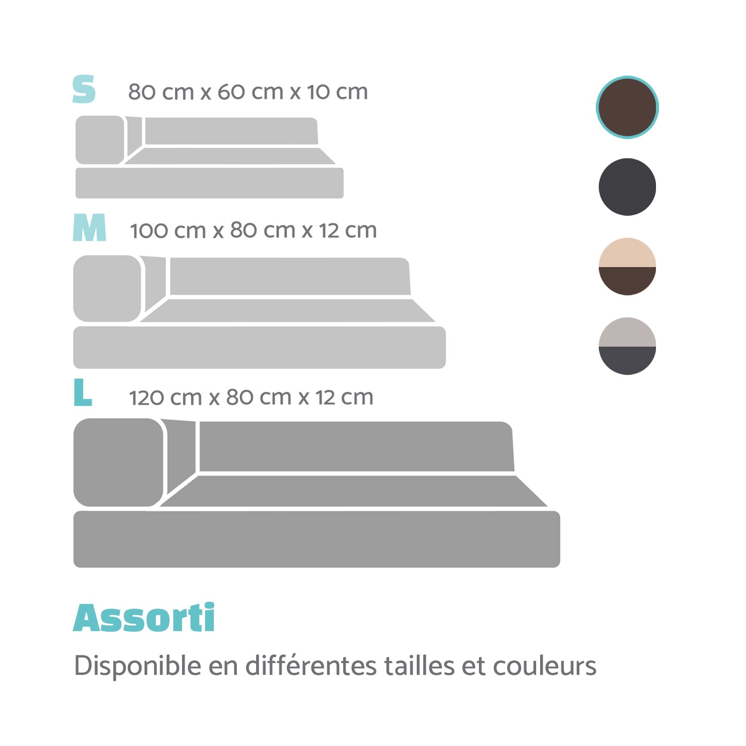 Odin lit pour chien matelas lavable orthopédique antidérapant respirant mousse à mémoire de forme taille  L (120 × 12 × 80 cm) L | Brun Terre