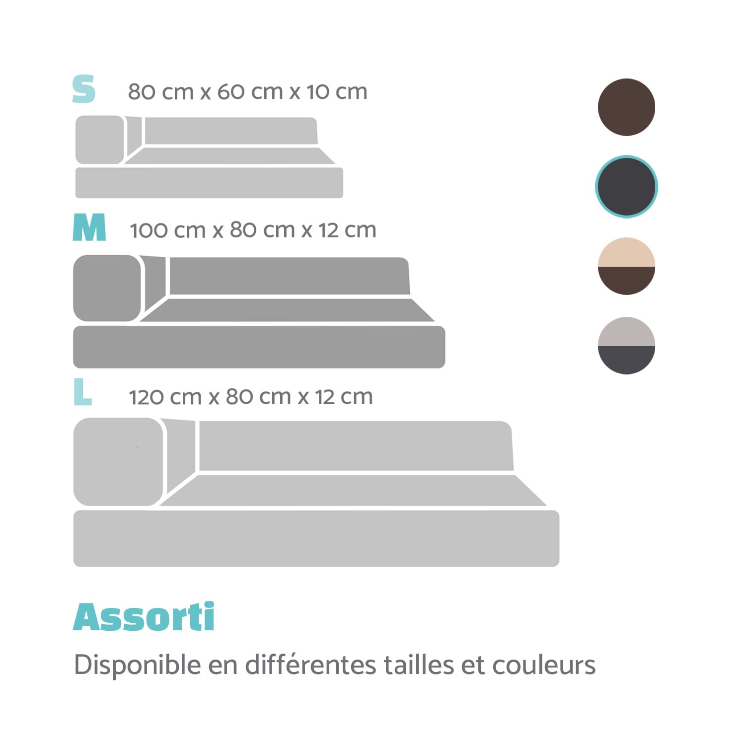 Odin lit pour chien matelas lavable orthopédique antidérapant respirant mousse à mémoire de forme taille M (100 × 12 × 80 cm) M | Anthracite