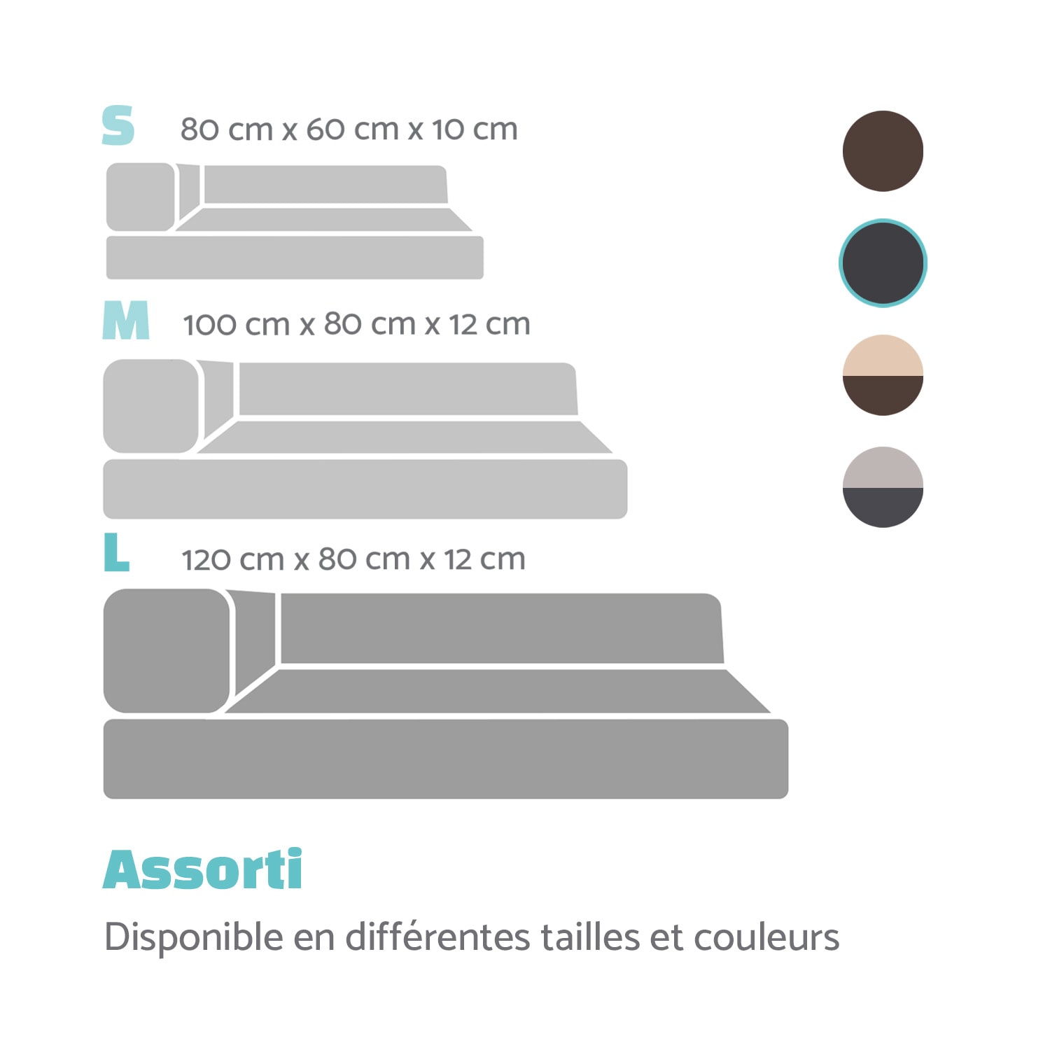 Odin lit pour chien matelas lavable orthopédique antidérapant respirant mousse à mémoire de forme taille  L (120 × 12 × 80 cm) L | Anthracite