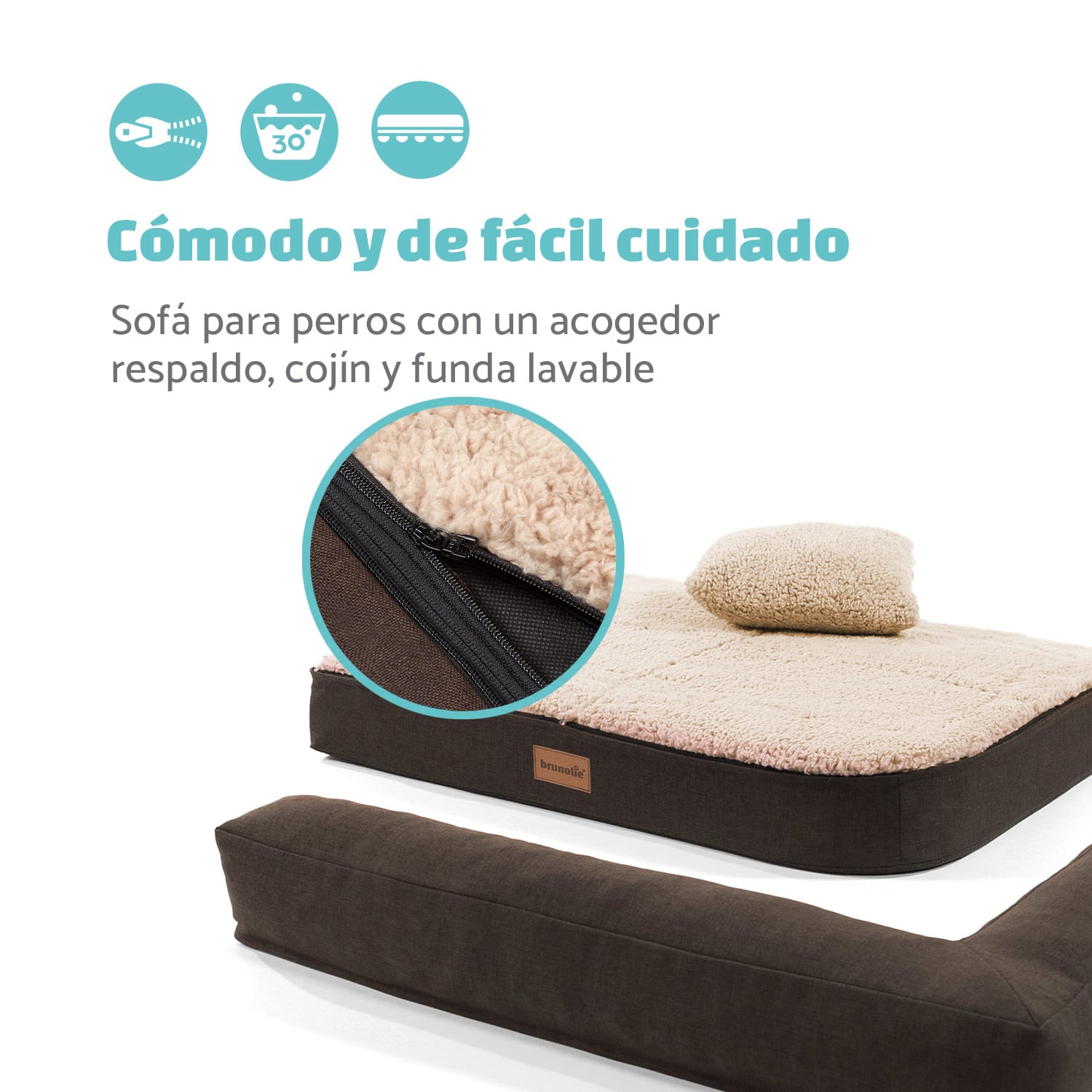 Odin Cama para perros Colchón para perros | Lavable | Ortopédico | Antideslizante | Transpirable | Espuma viscoelástica | Tamaño S (80 x 10 x 60 cm) S | Crema Vintage