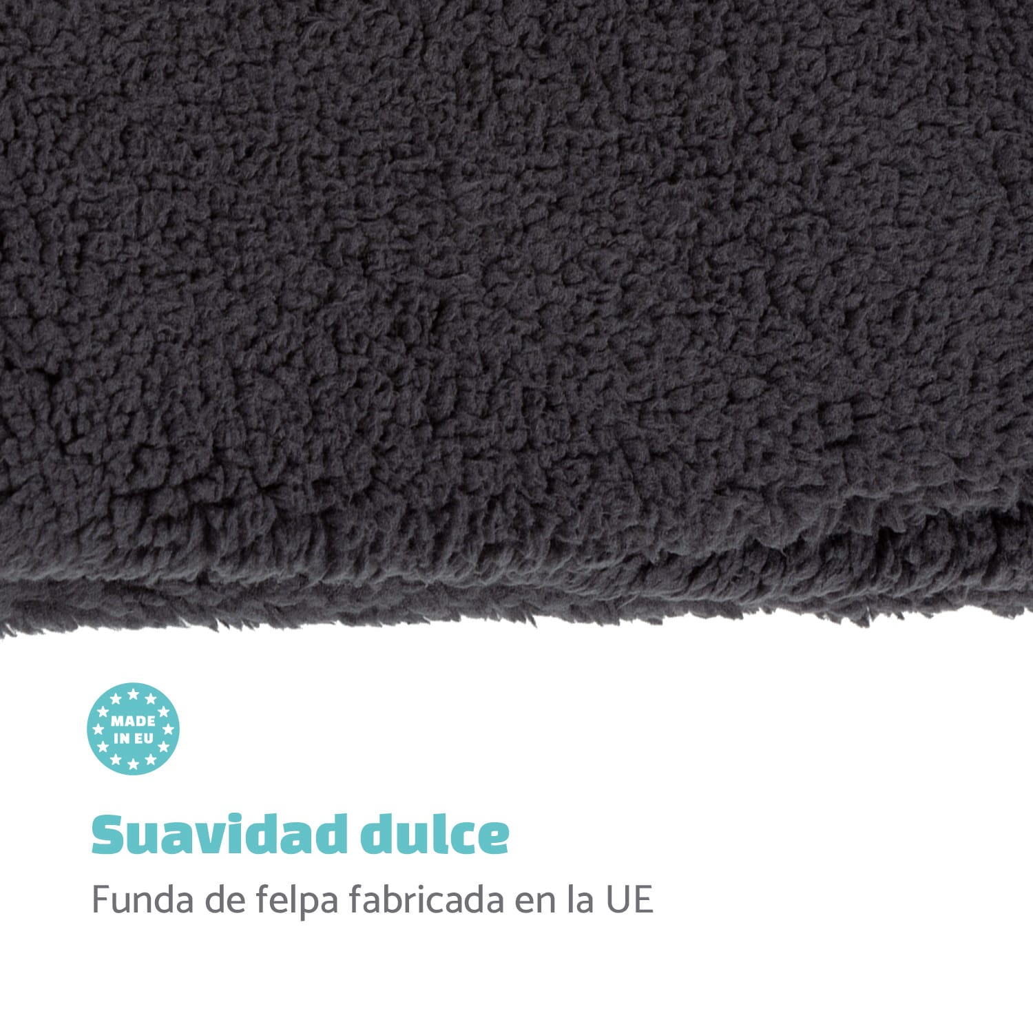 Odin Funda de recambio para la cama para perros | Lavable | Antideslizante | Transpirable | Tamaño M (100 x 12 x 80 cm) M | Antracita
