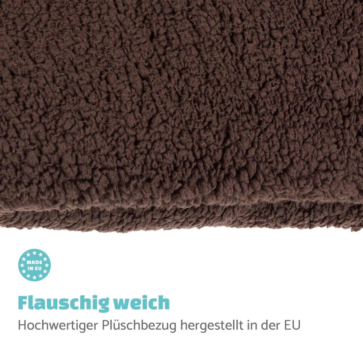 Balu Hundebett Ersatzbezug waschbar rutschfest atmungsaktiv Größe XL XL | Erdbraun