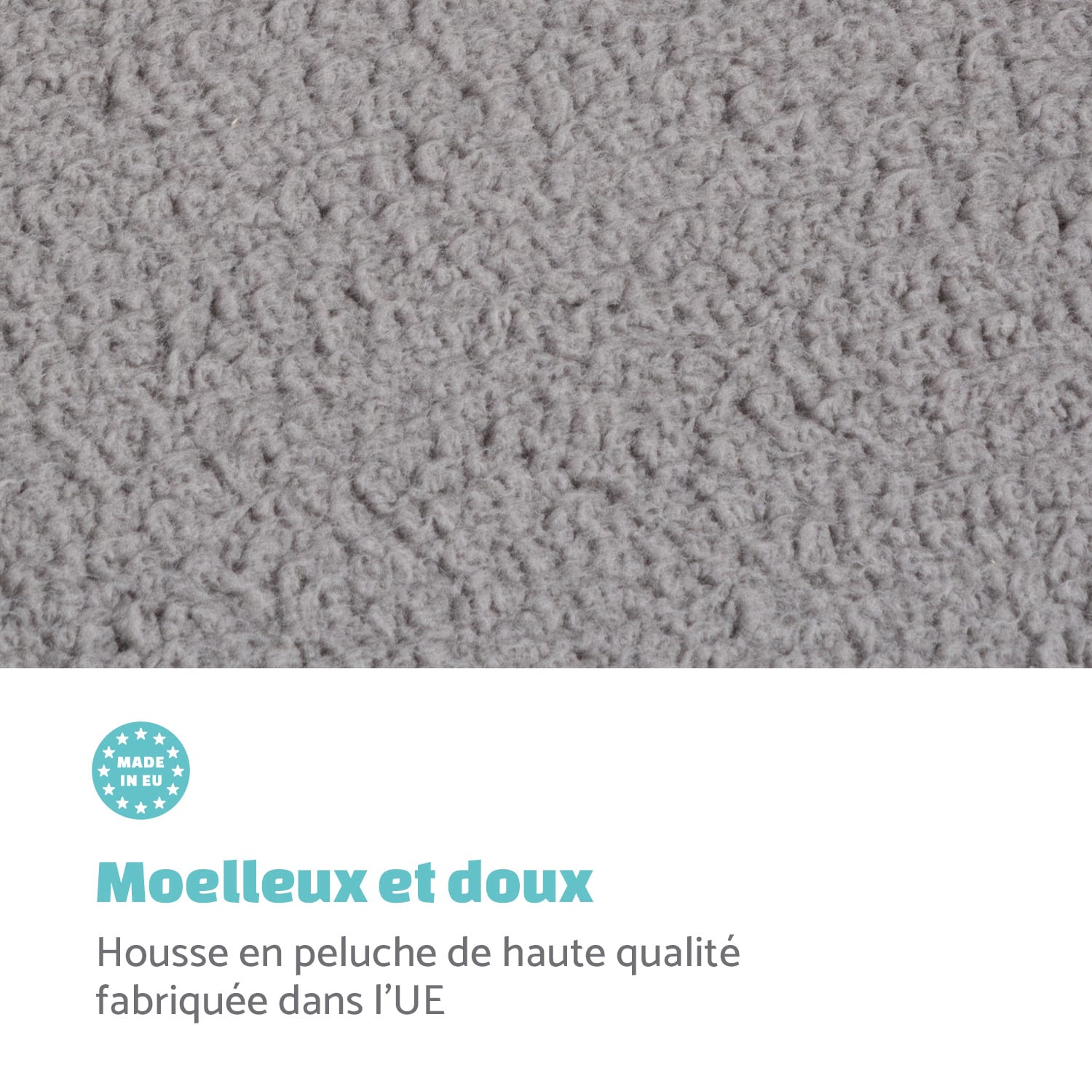 Odin lit pour chien housse de rechange lavable antidérapante respirante taille L (120 x 12 x 80 cm) L | Gris Moyen