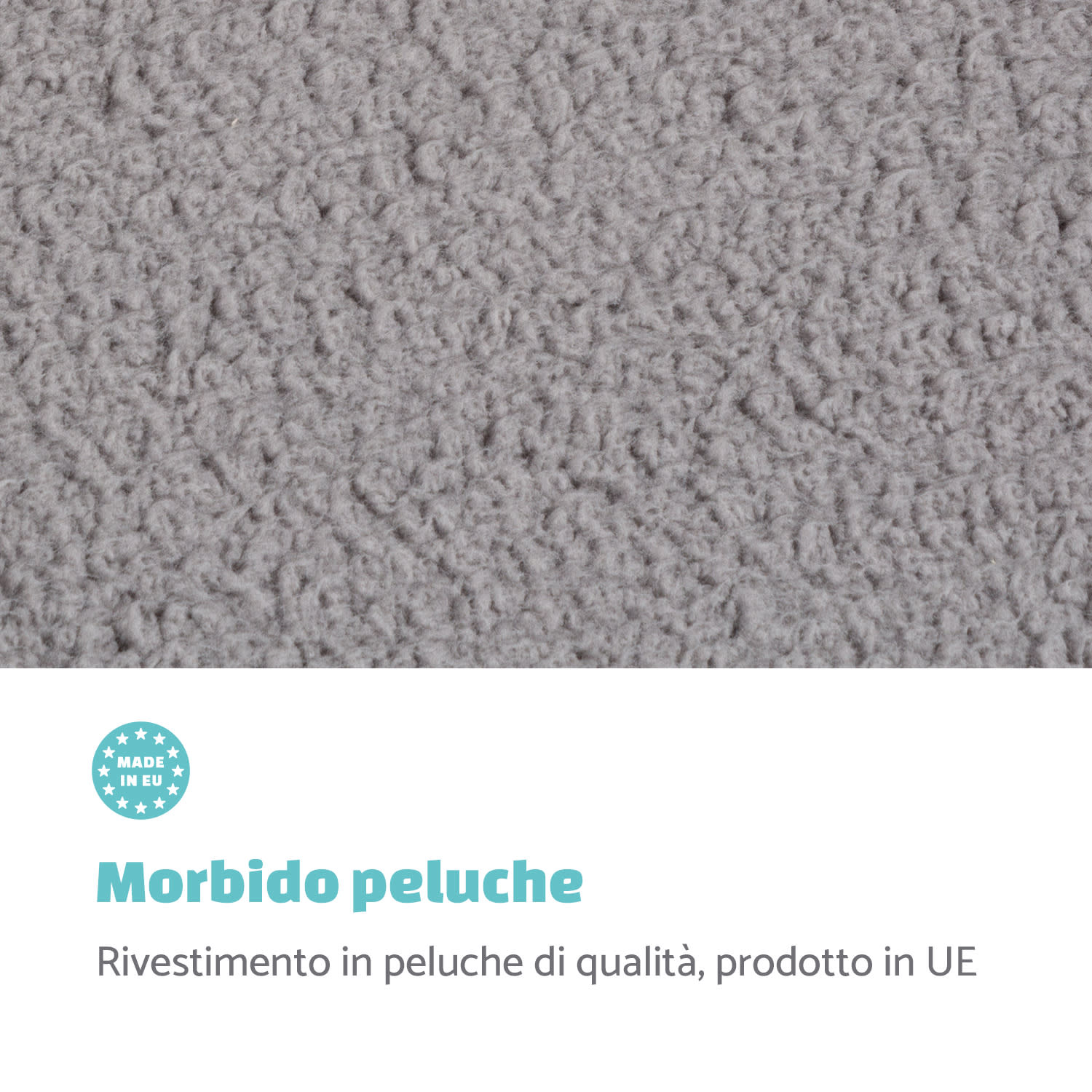 Odin, Rivestimento di Ricambio per Lettino per Cani | Lavabile | Antiscivolo | Traspirante | Taglia L (120x12x80 cm) L | Grigio medio