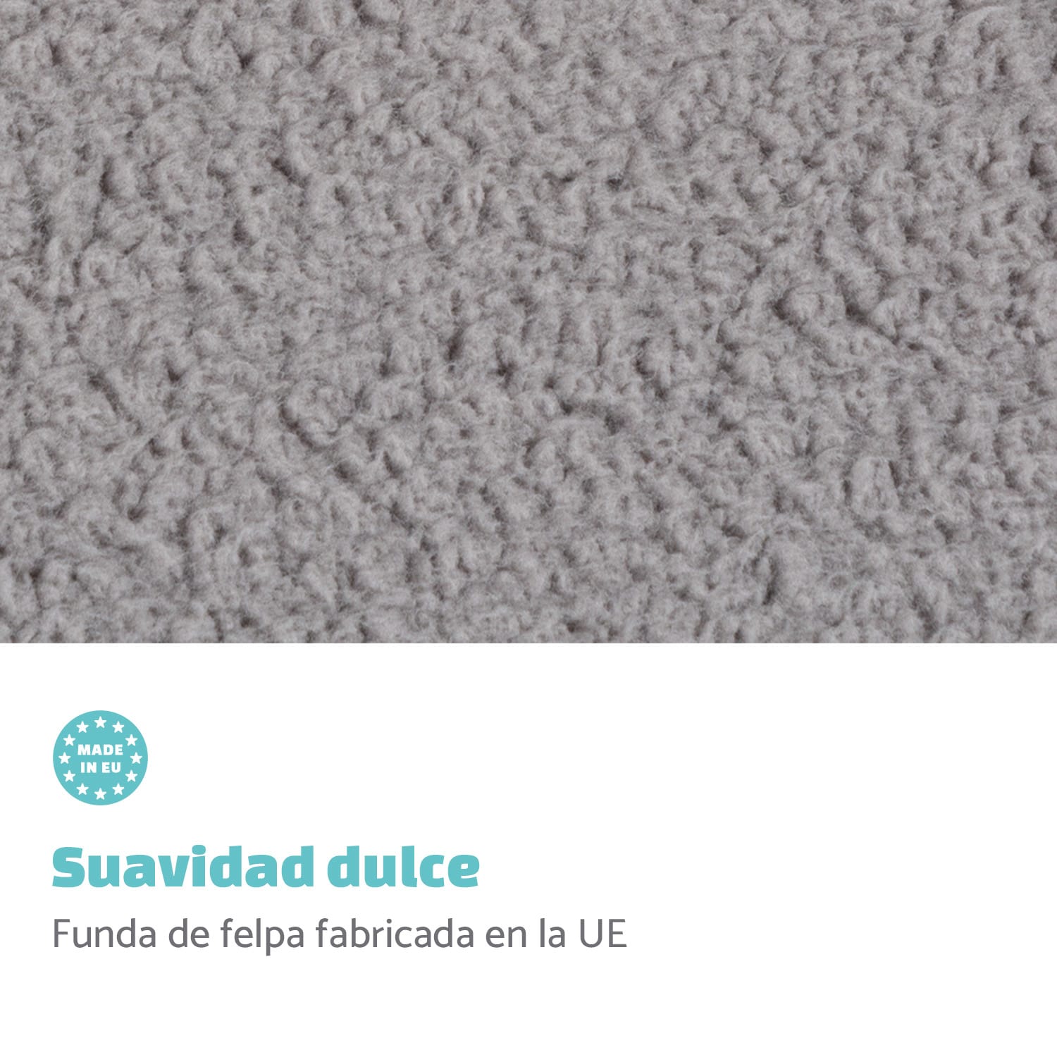 Luna Funda de recambio para la cama para perros | Lavable | Antideslizante | Transpirable | Tamaño L (100 x 5 x 70 cm) L | Gris Medio