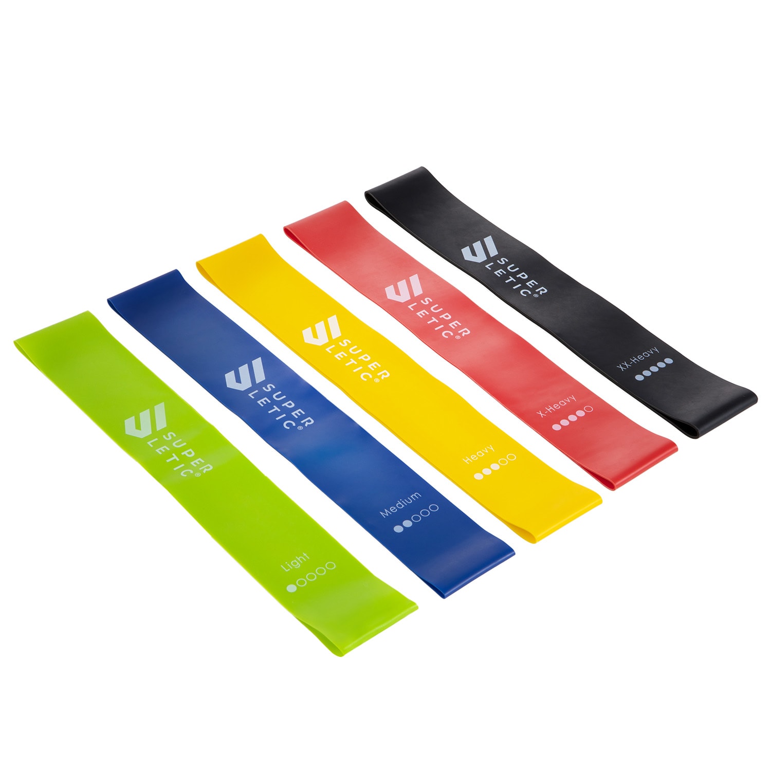 Bandas elásticas Uros mini Set de 5 goma elástica circular 100 % látex luz