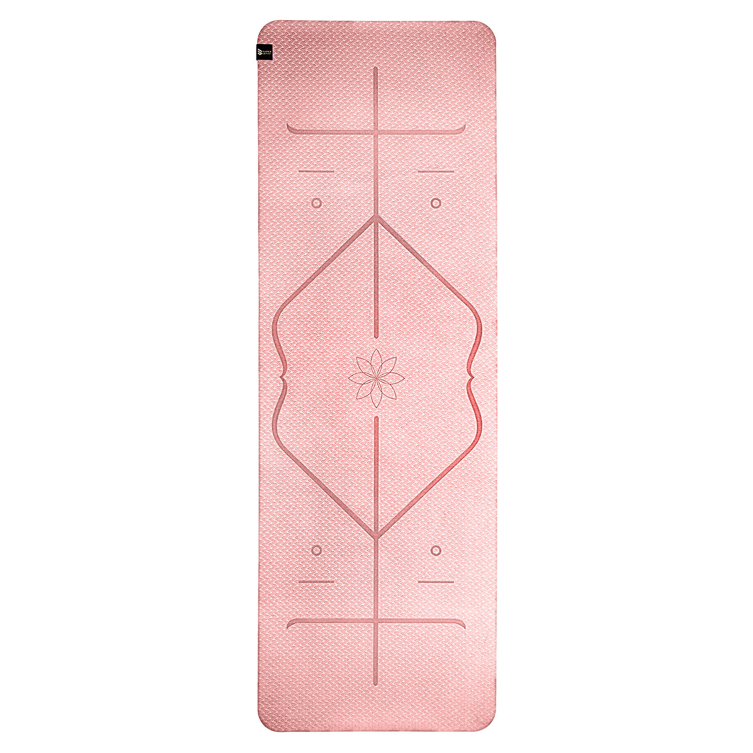 Ojas, jógaszőnyeg, Professional, 183 × 0,5 × 61 cm, TPE, testtartási vonalak 