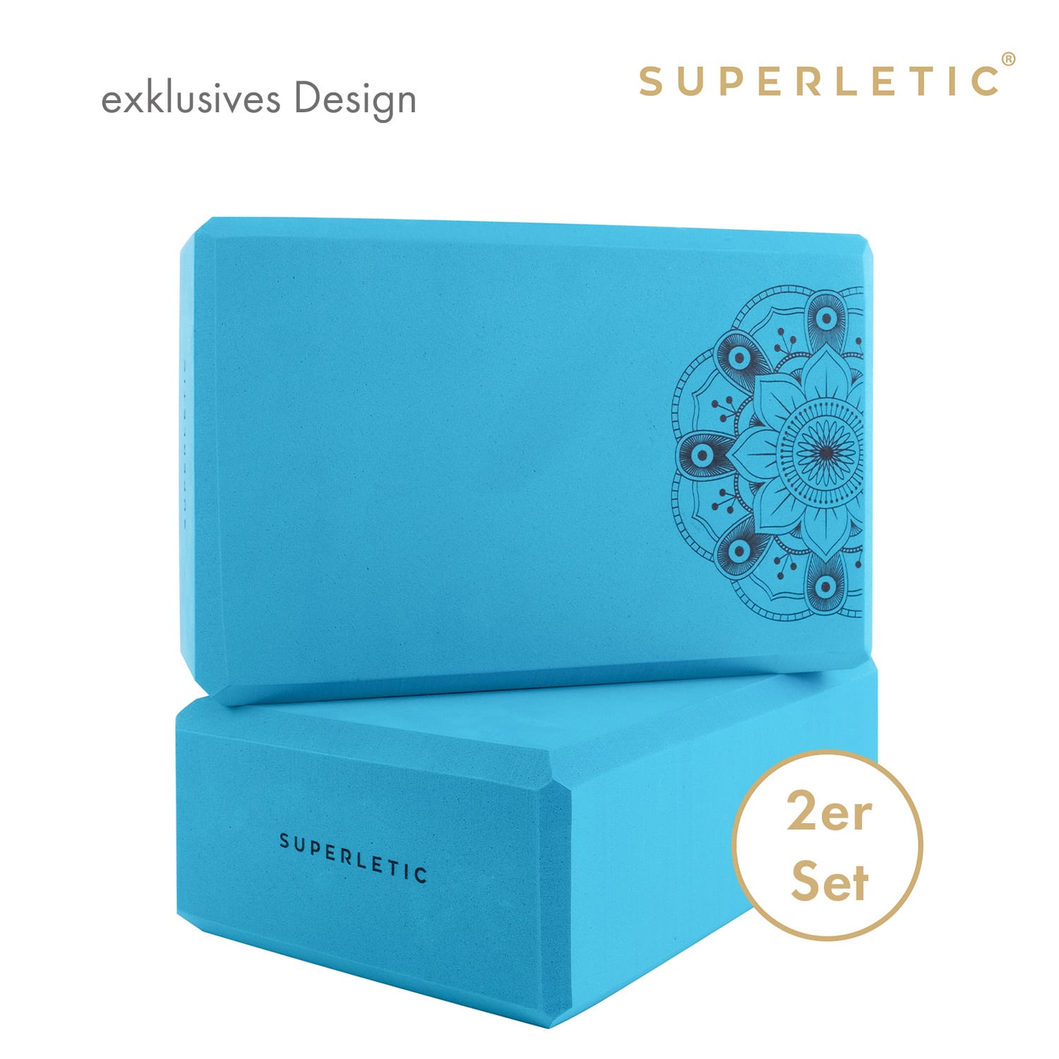 Bindo Essential Yoga Block Doppelpack 22,5 x 7,5 x 14,5cm 