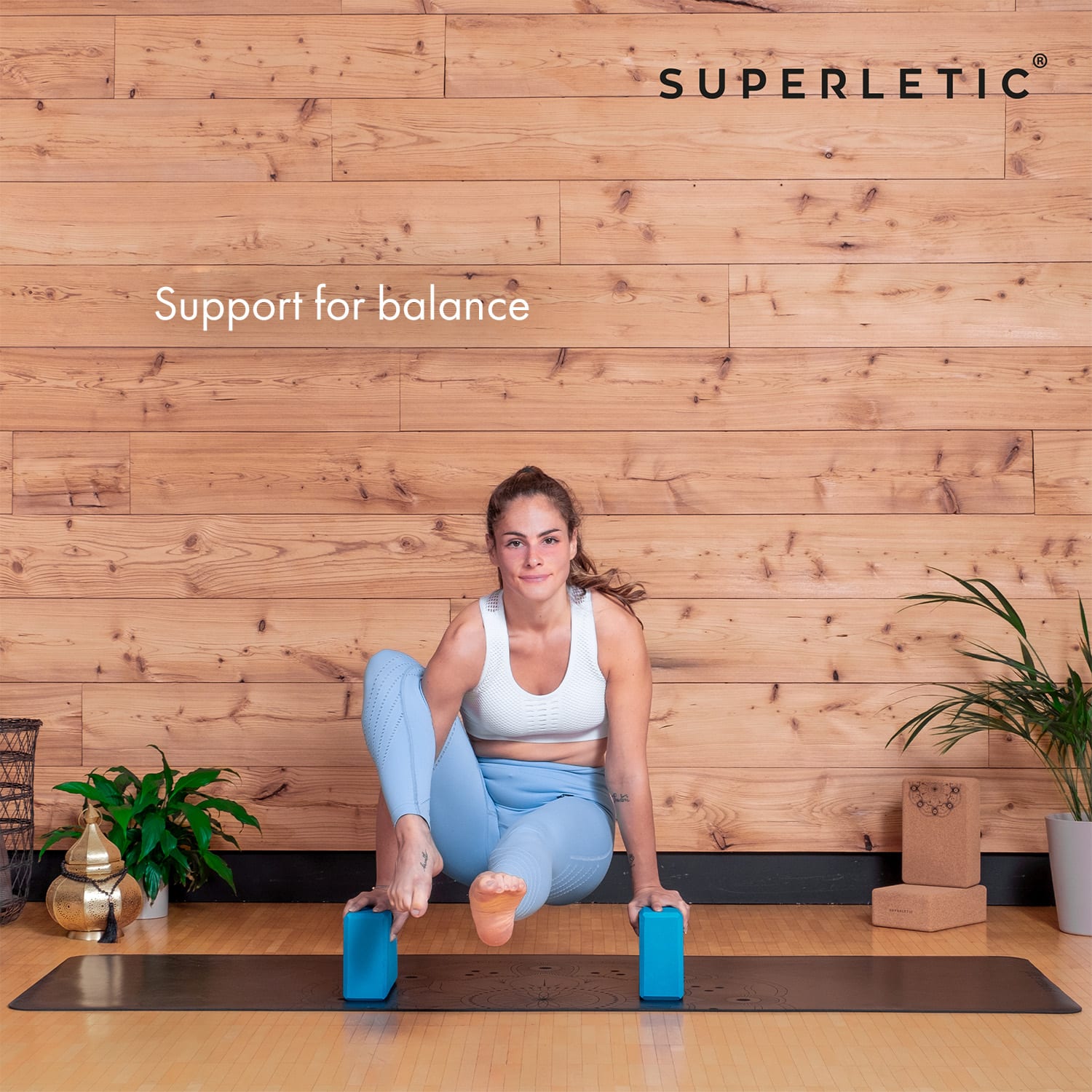 Bindo Essential, blok za jogo, dvojno pakiranje, 22,5 × 7,5 × 14,5 cm