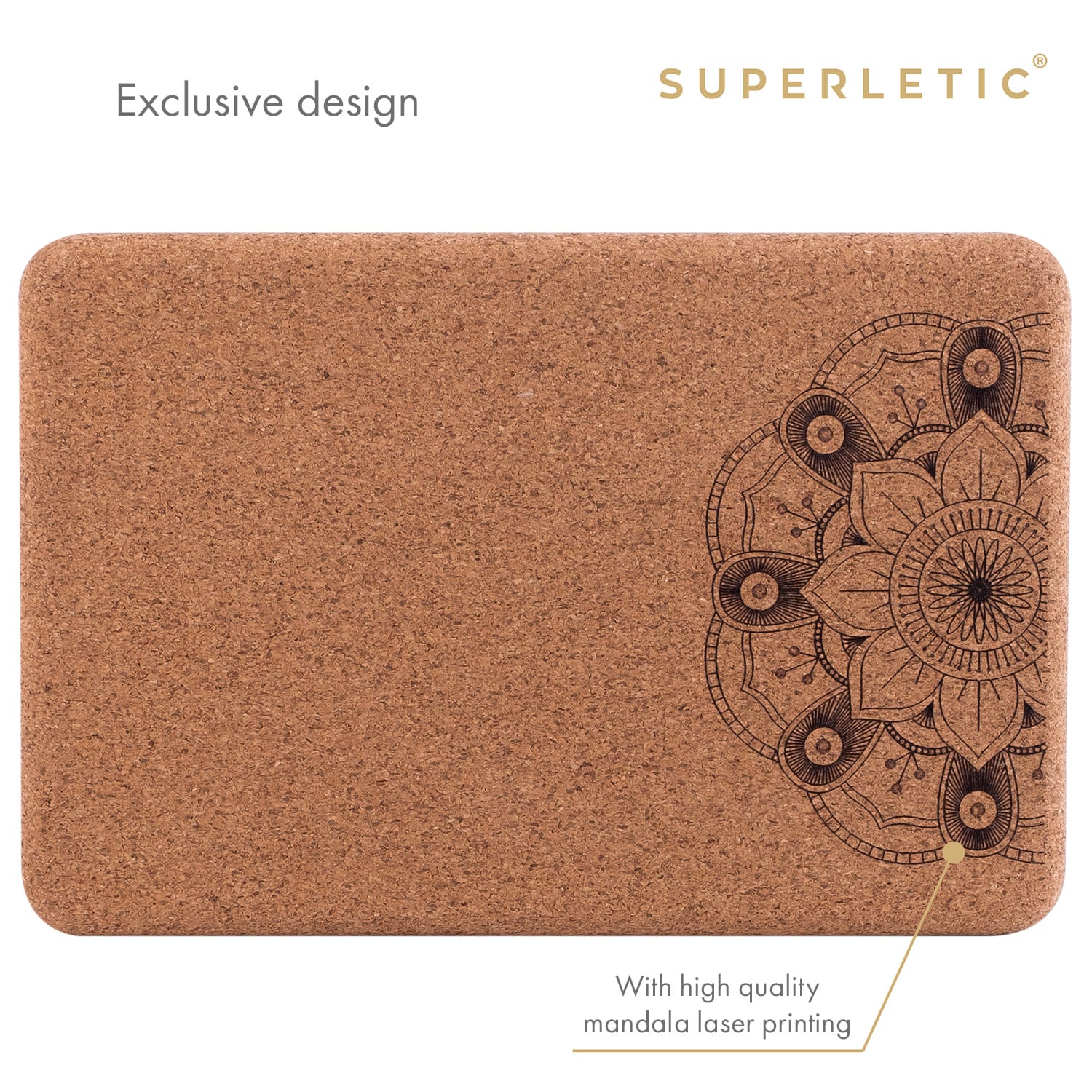 Bindo Professional, joga blok, 23 × 7,5 × 15 cm, pluta, mandala