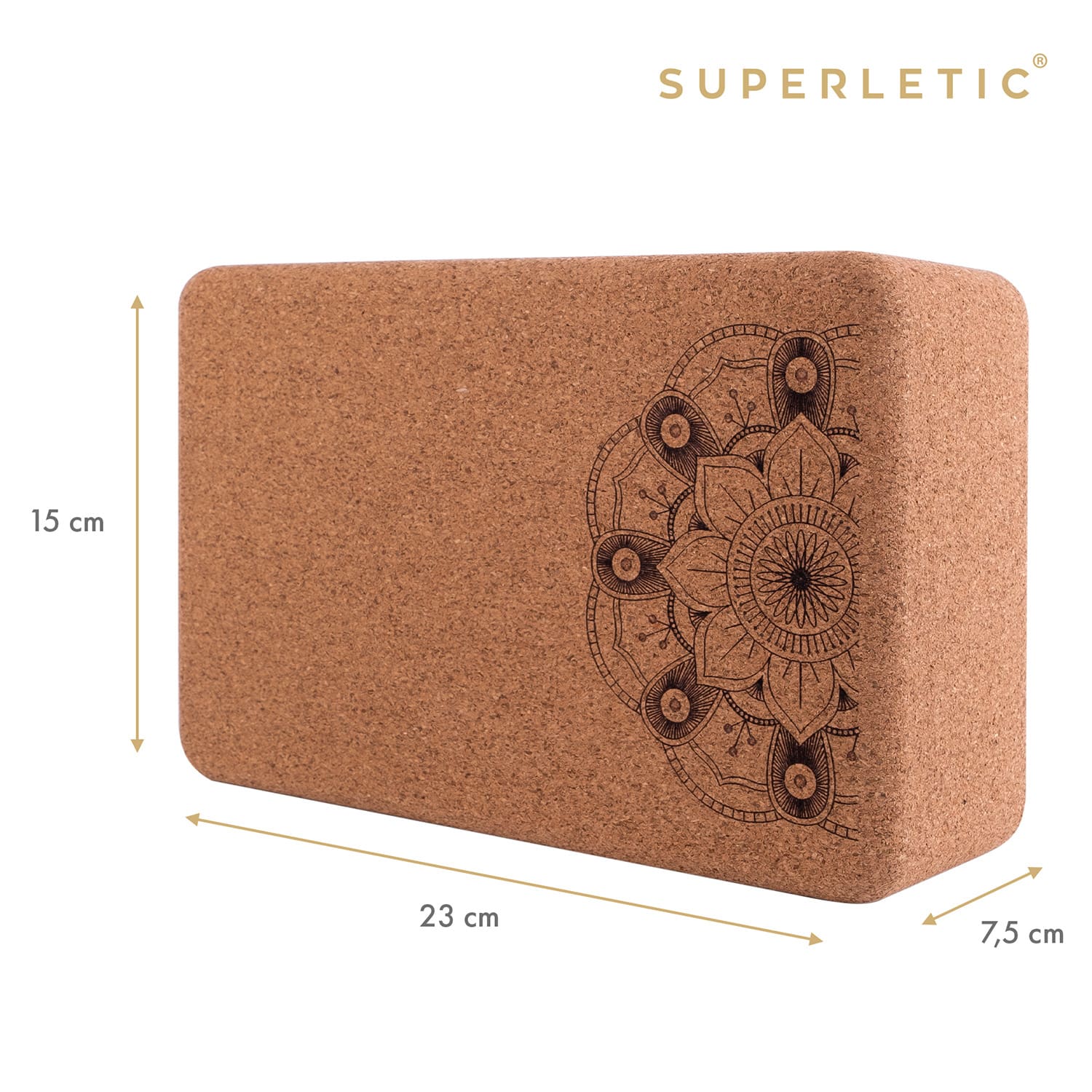 Bindo Professional, joga blok, 23 × 7,5 × 15 cm, pluta, mandala