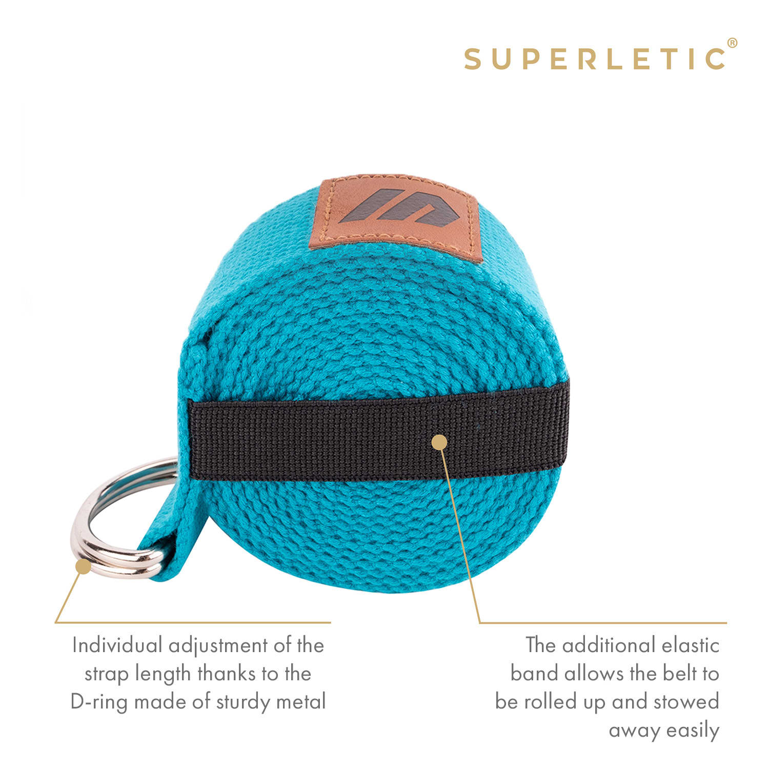 Siddha, Essential, jógaheveder, 250 x 3,8 cm, pamut, feltekerhető Alapvető