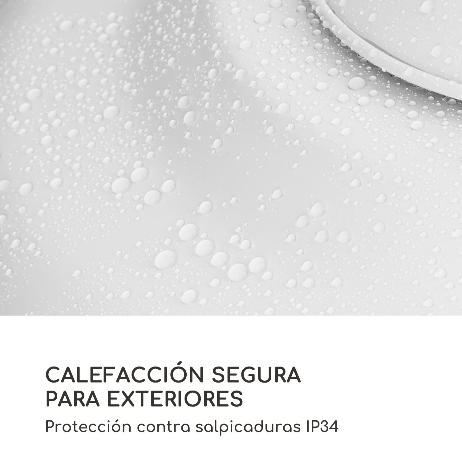 Hitzkopf Radiador de techo por infrarrojos tubo calefactor halógeno de 2 niveles 750/1500 W Blanco