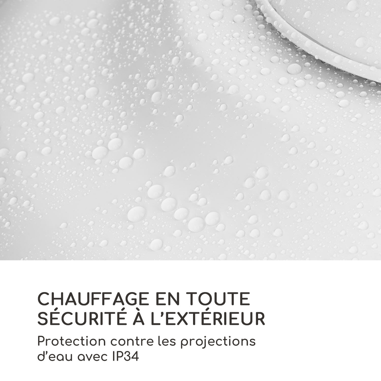Tête chauffante Radiateur de plafond infrarouge Tube chauffant halogène 2 niveaux 750/1500 W Blanc