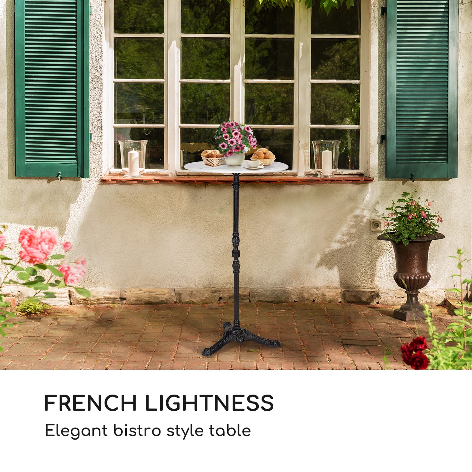 Patras Taverna, barski stol, 4 godišnja doba mramor, bijela 