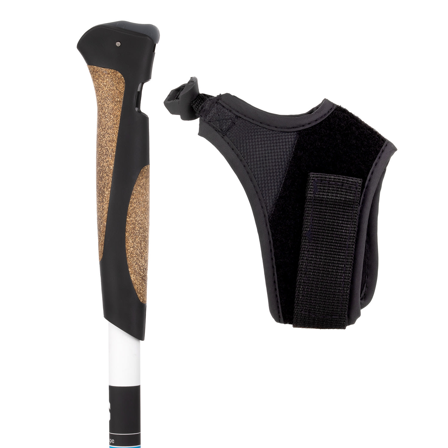 Pau TX Professional, bețe nordic walking, 50% carbon, 100 - 130 cm, mânere din plută profesional | Alb