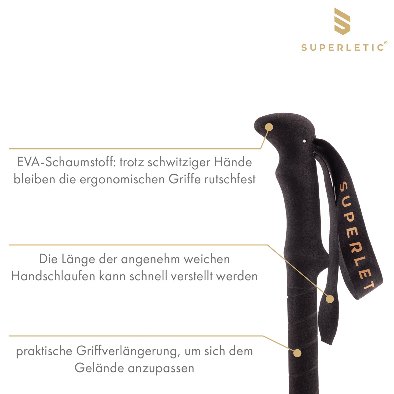 Irun TX Essential Trekking Stöcke Aluminium faltbar 100-130 cm Essential