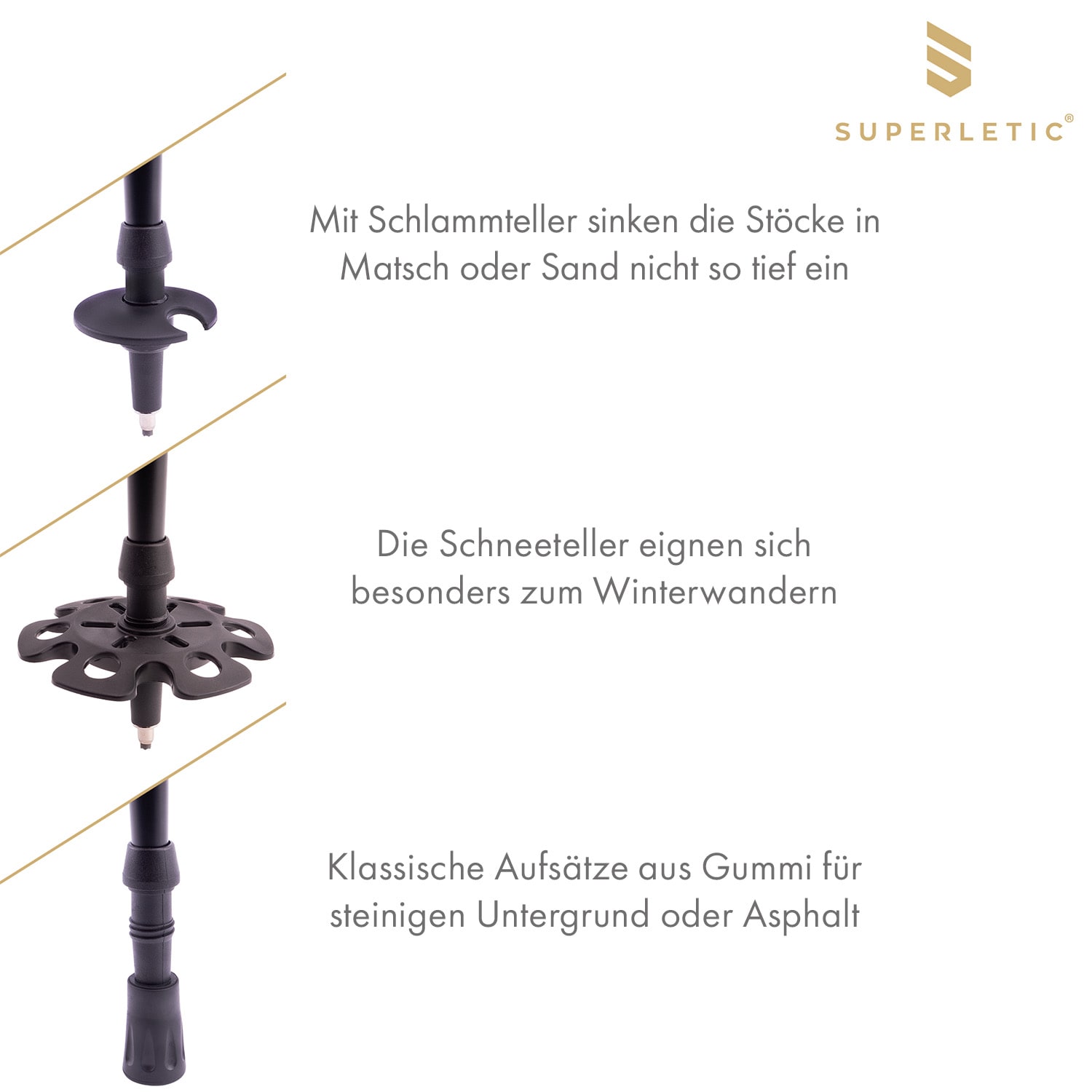 Irun TX Essential Trekking Stöcke Aluminium faltbar 100-130 cm Essential