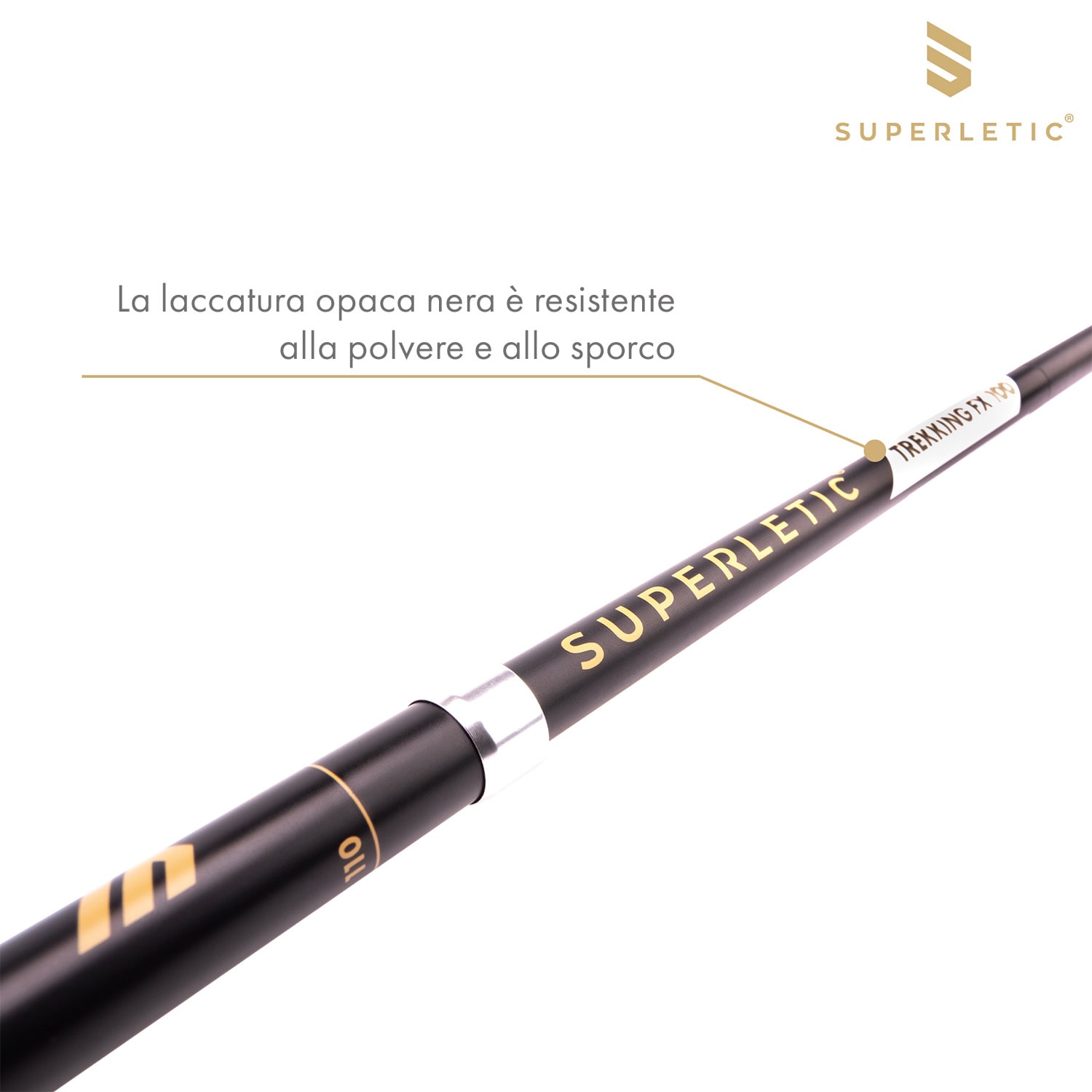 Irun TX Essential, Bastoncini da trekking, alluminio, pieghevoli, 100-130 cm 