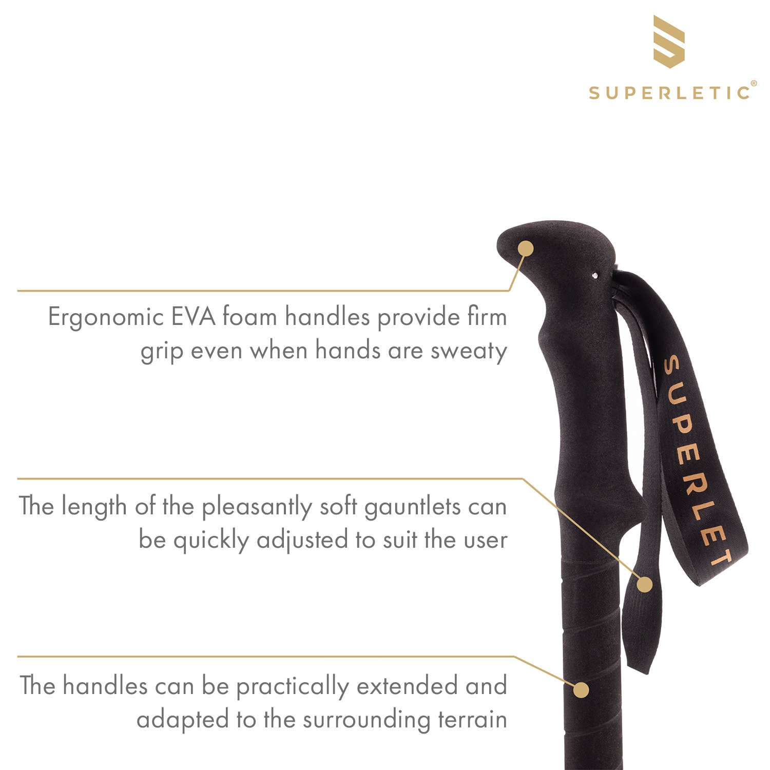 Irun TX Essential, trekingové palice, hliník, skladacie, 100 – 130 cm nevyhnutný