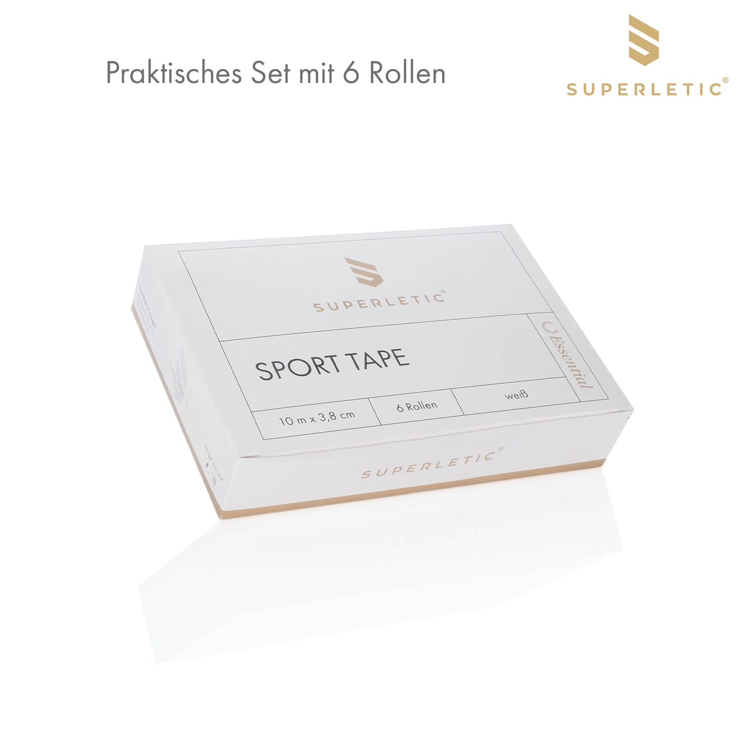 Gyurka Essential Sport Tape 6er Set 10 m x 3,8 cm Baumwolle wasserfest 