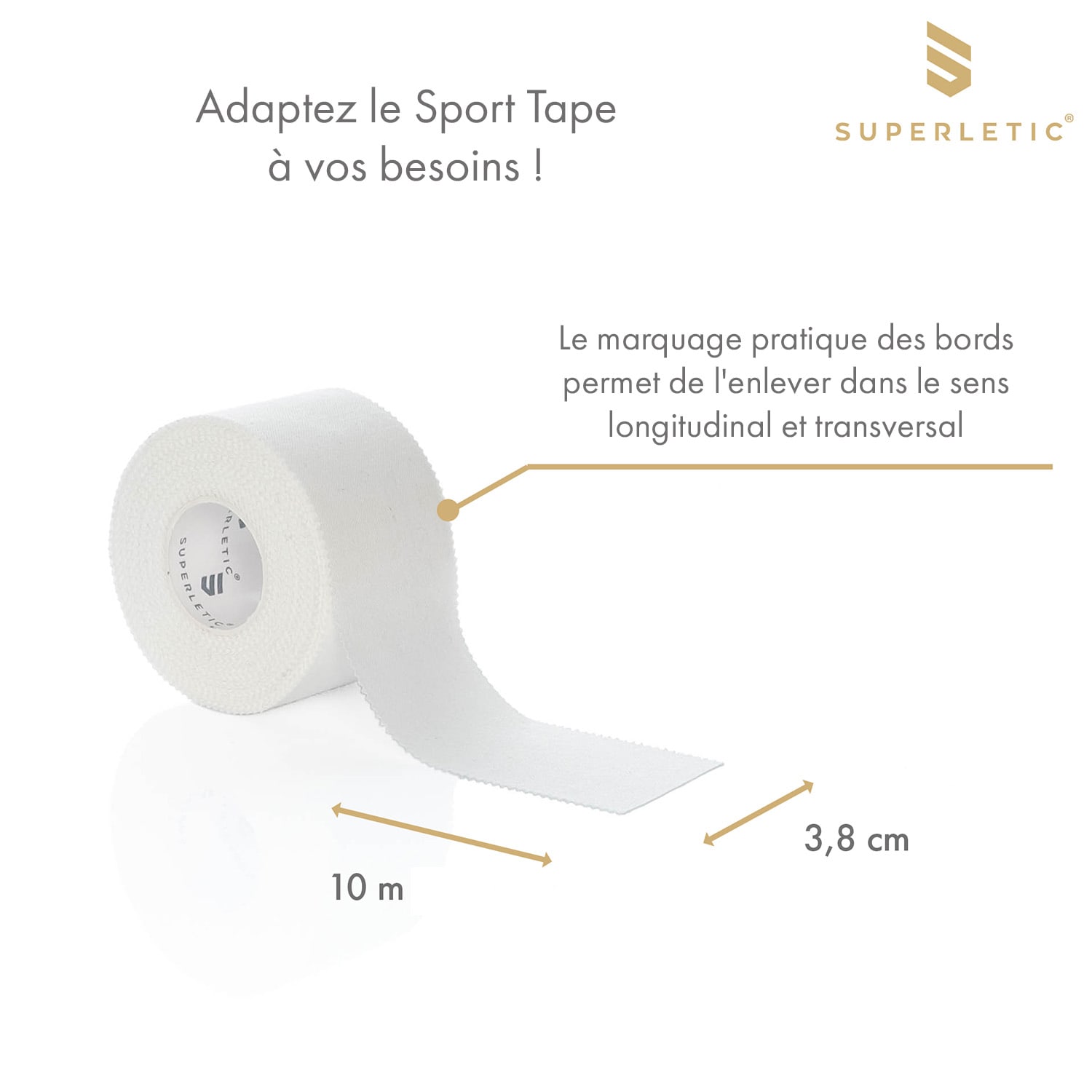 Gyurka Essential sporttape set van 6 10 m x 3,8 cm katoen niet-elastisch waterproof 