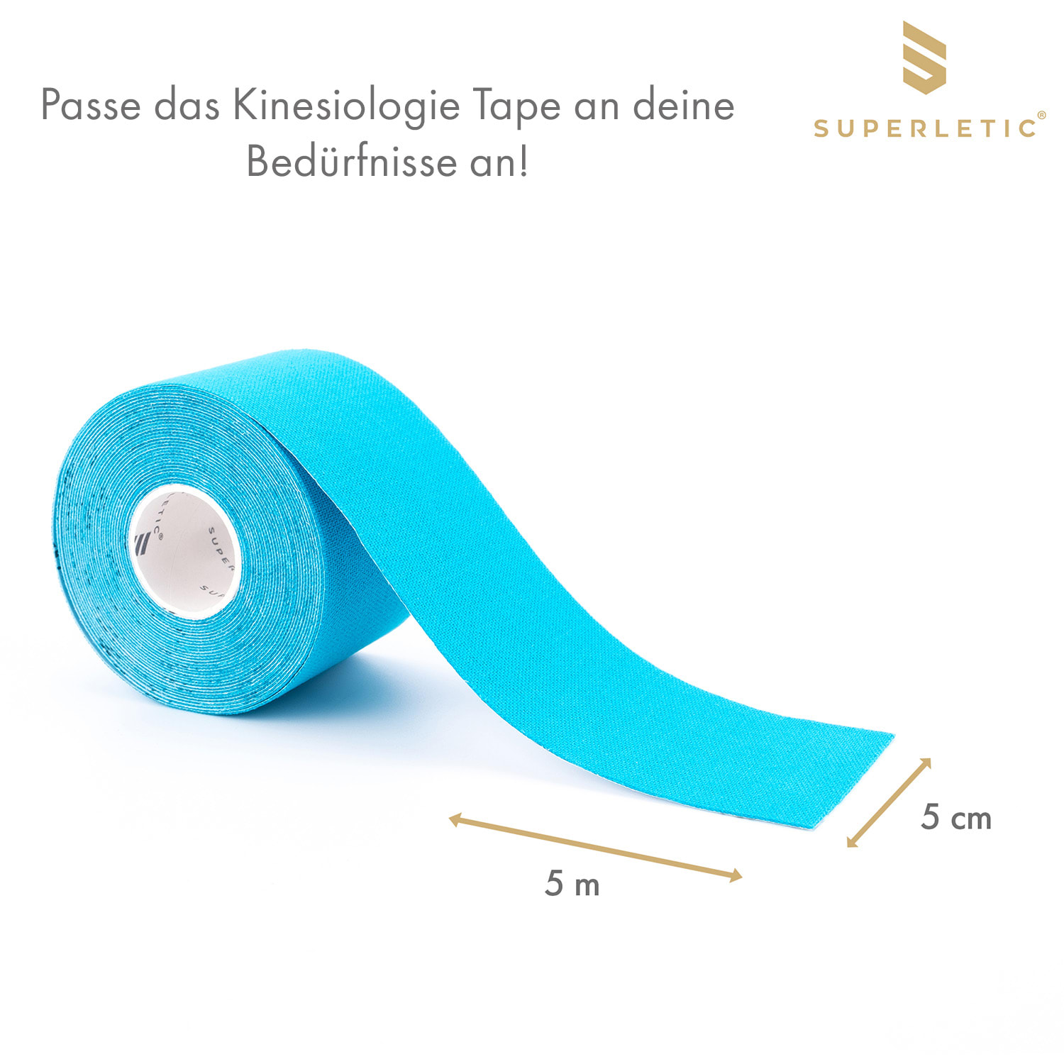 Elek Kinesio-Tape 6 Rollen 5 m x 5 cm Baumwolle und  Acrylkleber wasserfest 6er-Set | Multicolor