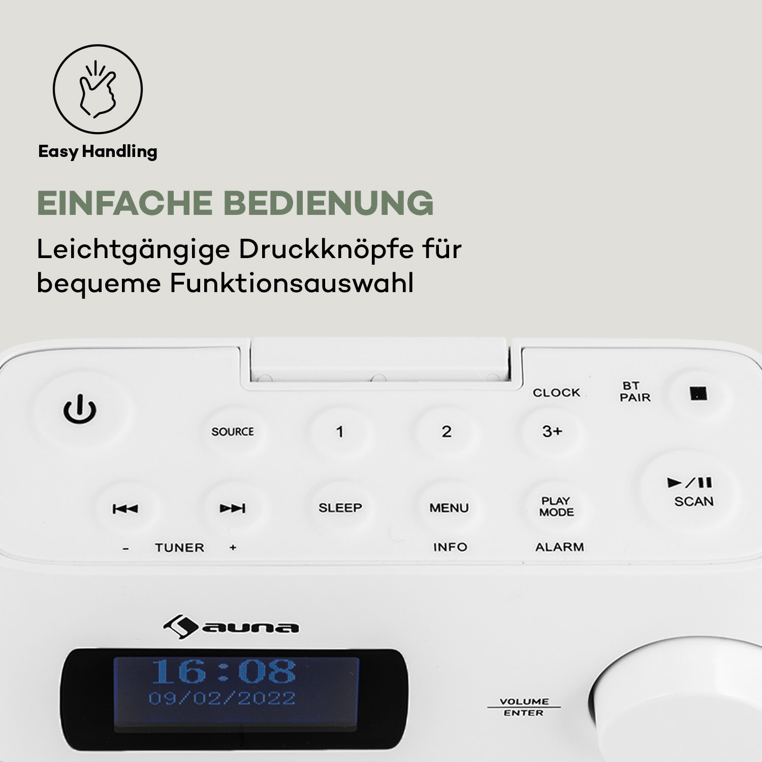 Splash Duschradio BT DAB+/UKW IPX4 USB-Port Kopfhöreranschluss USB-C Akku  