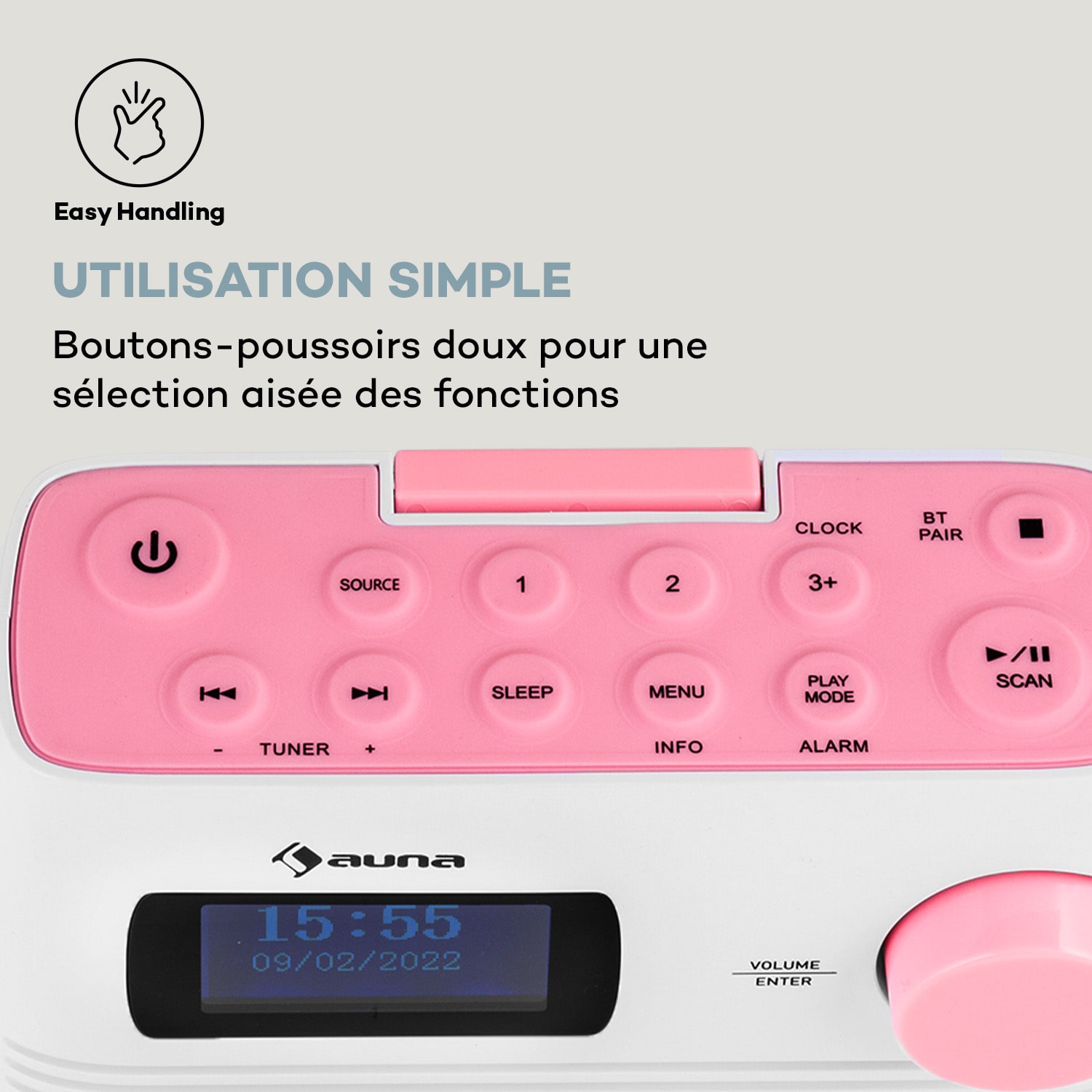 Splash Radio de douche BT DAB+/FM IPX4 Port USB Prise casque Batterie USB-C