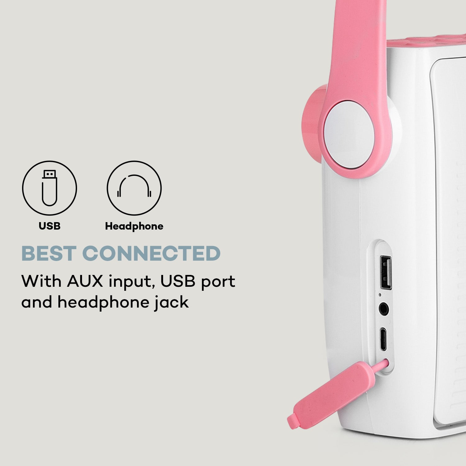 Splash, rádio ve sprše, BT, DAB+/UKW, IPX4, USB-Port, konektor pro sluchátka, USB-C, baterie