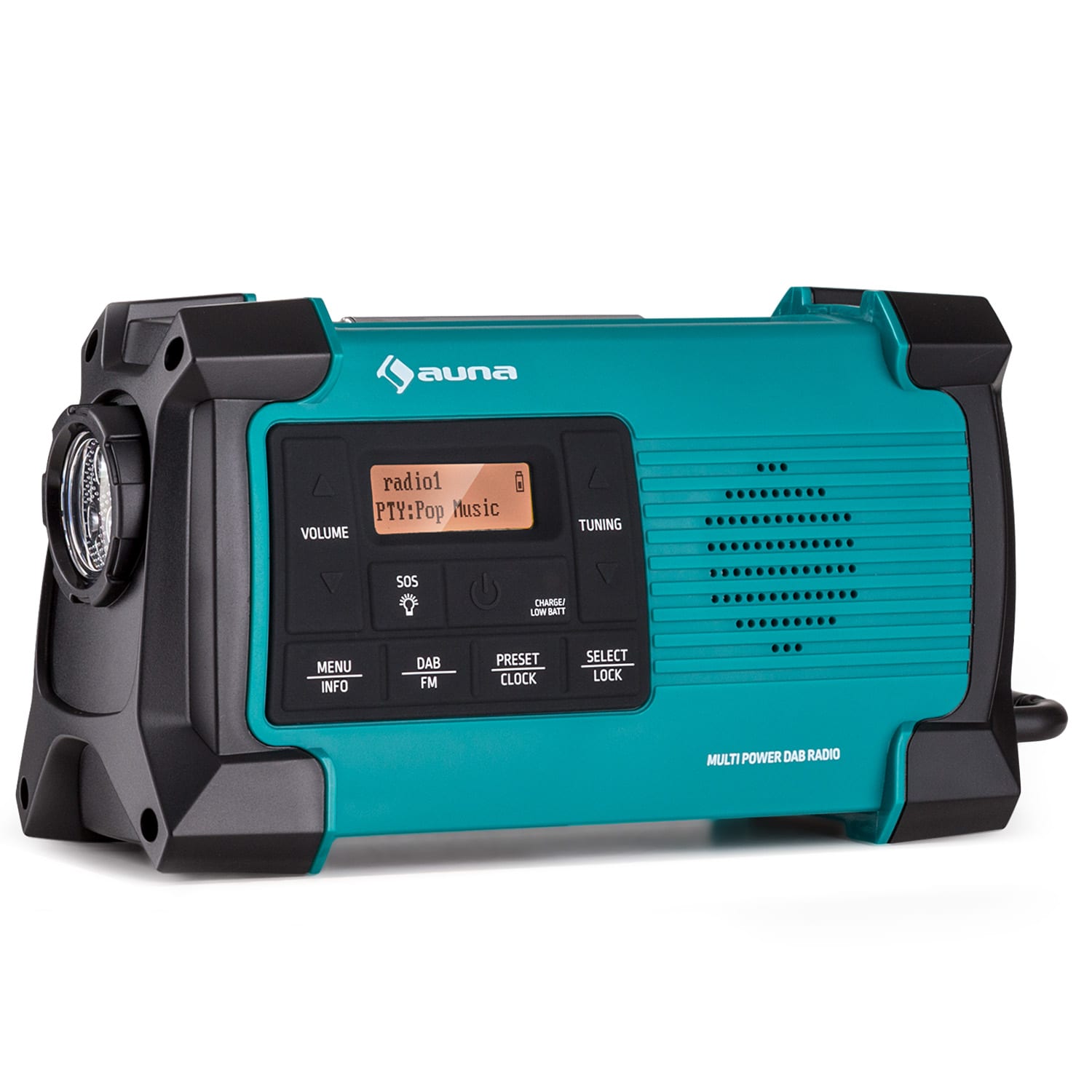 Patagonia DAB+ Radio în aer liber DAB / DAB+ / FM Mâner de încărcare USB SOS Alarmă impermeabilă Verde