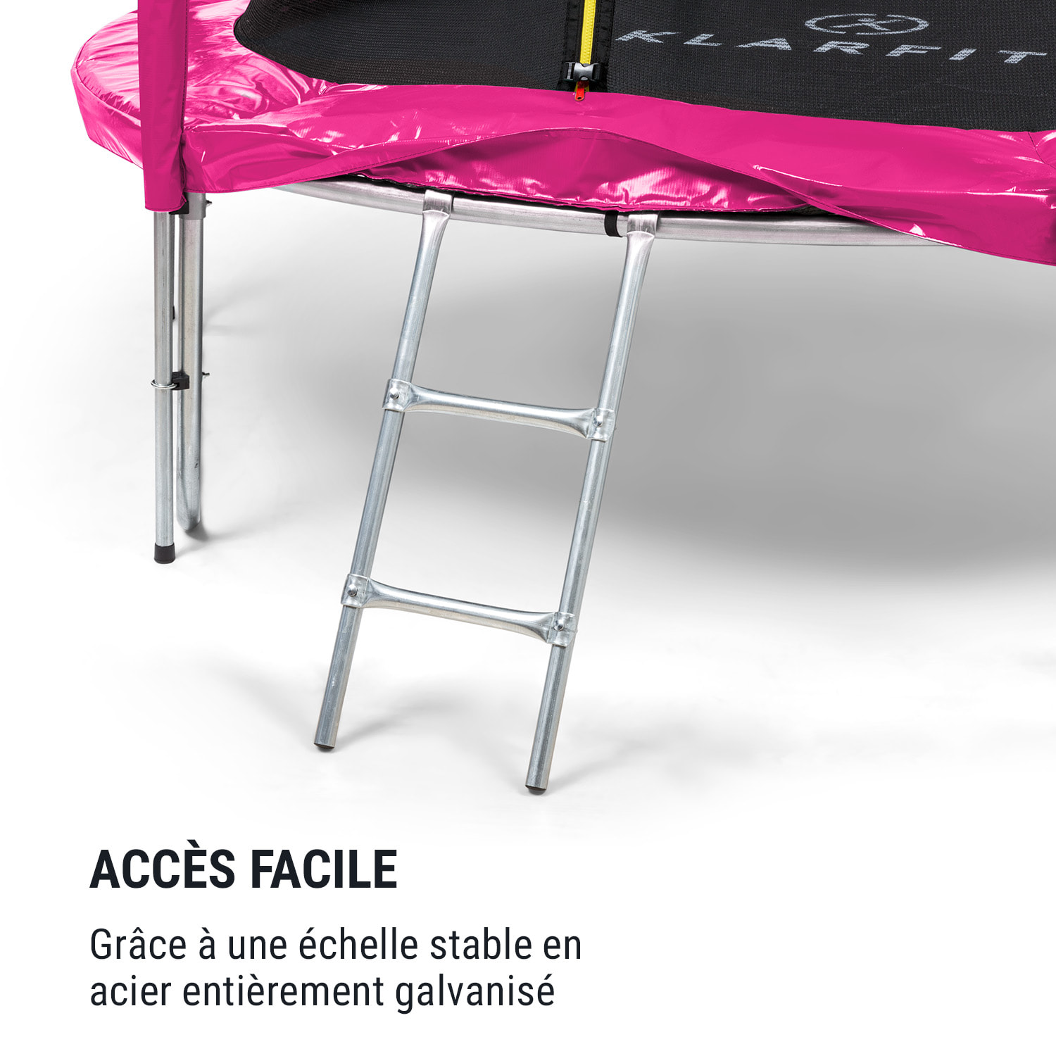 Trampoline Jumpstarter Filet Ø 2,5 m 120 kg Ø max. de la surface de saut 195 cm Fuchsia