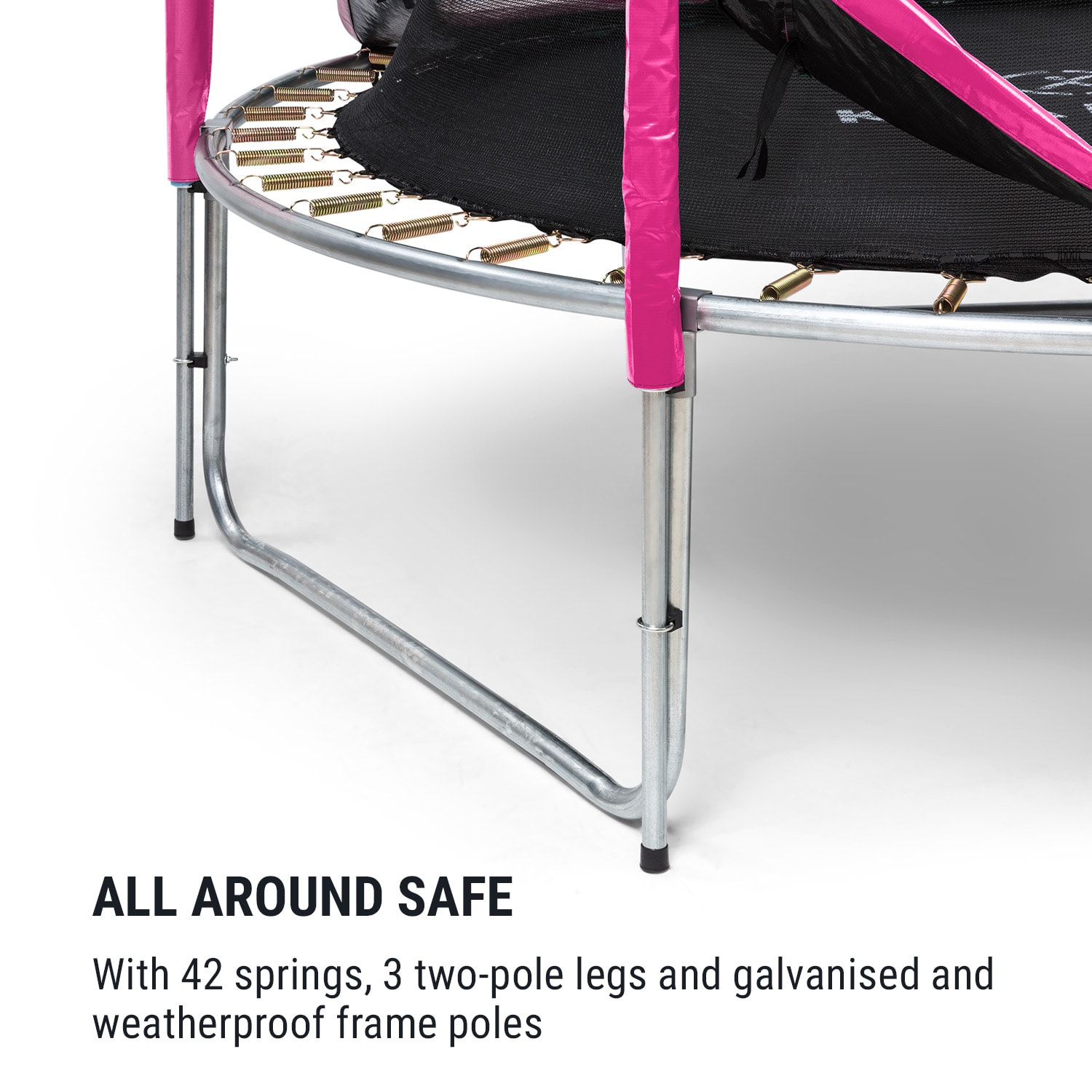 Jumpstarter, trampolina, Ø 2,5 m, siatka, maks. 120 kg, powierzchnia do skakania Ø 195 cm 