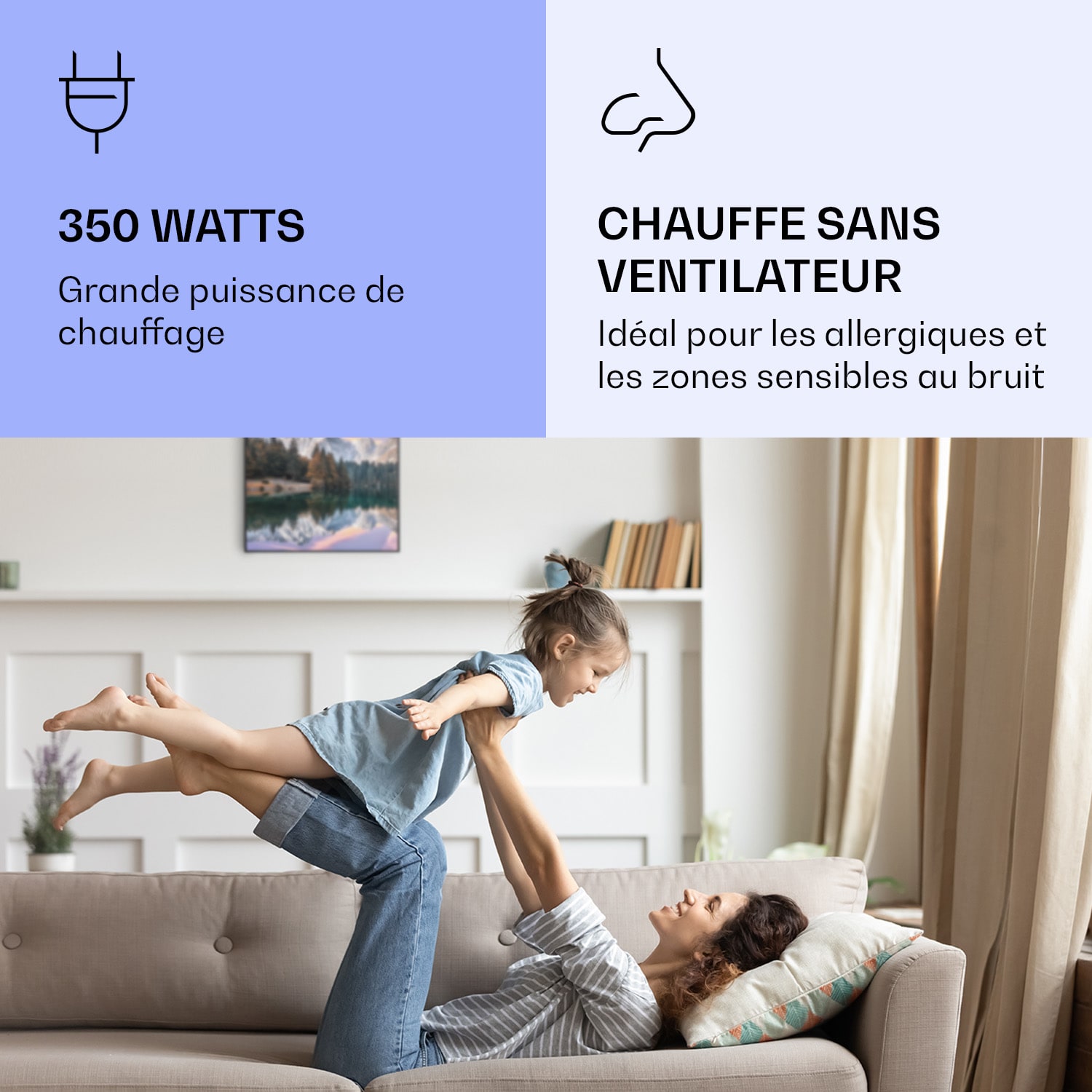 Wonderwall Air Art Smart infraroodverwarming meer 60x60 cm 350 W 