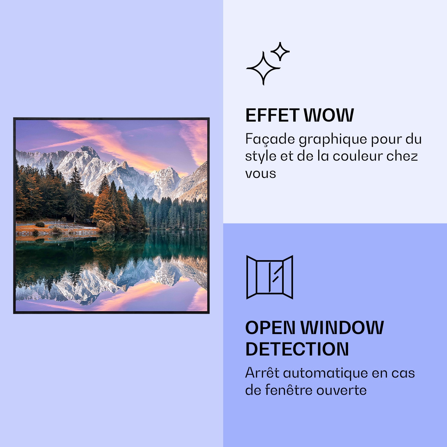 Wonderwall Air Art Smart infraroodverwarming meer 60x60 cm 350 W 