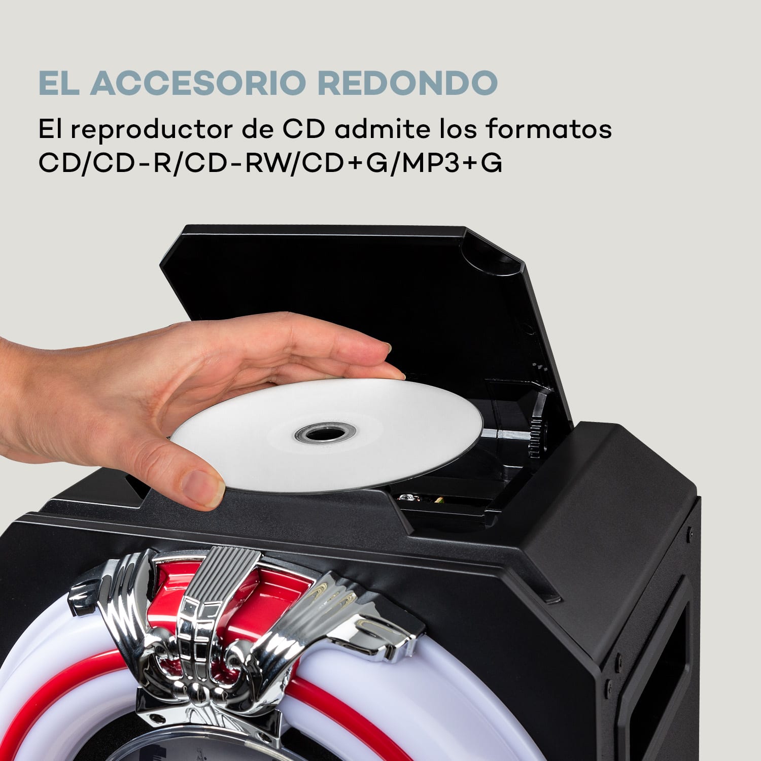 Arizona Sing Gramola BT USB MP3 Reproductor de CD Micrófono con cable 