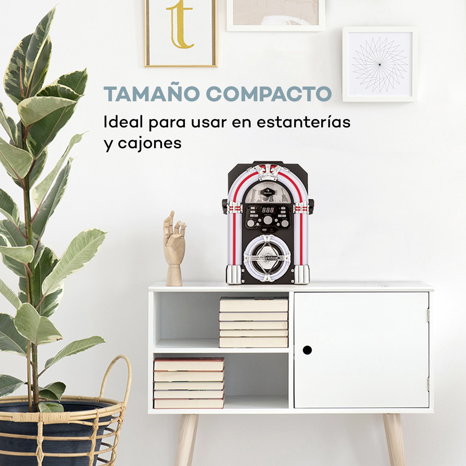 Arizona Sing Gramola BT USB MP3 Reproductor de CD Micrófono con cable 