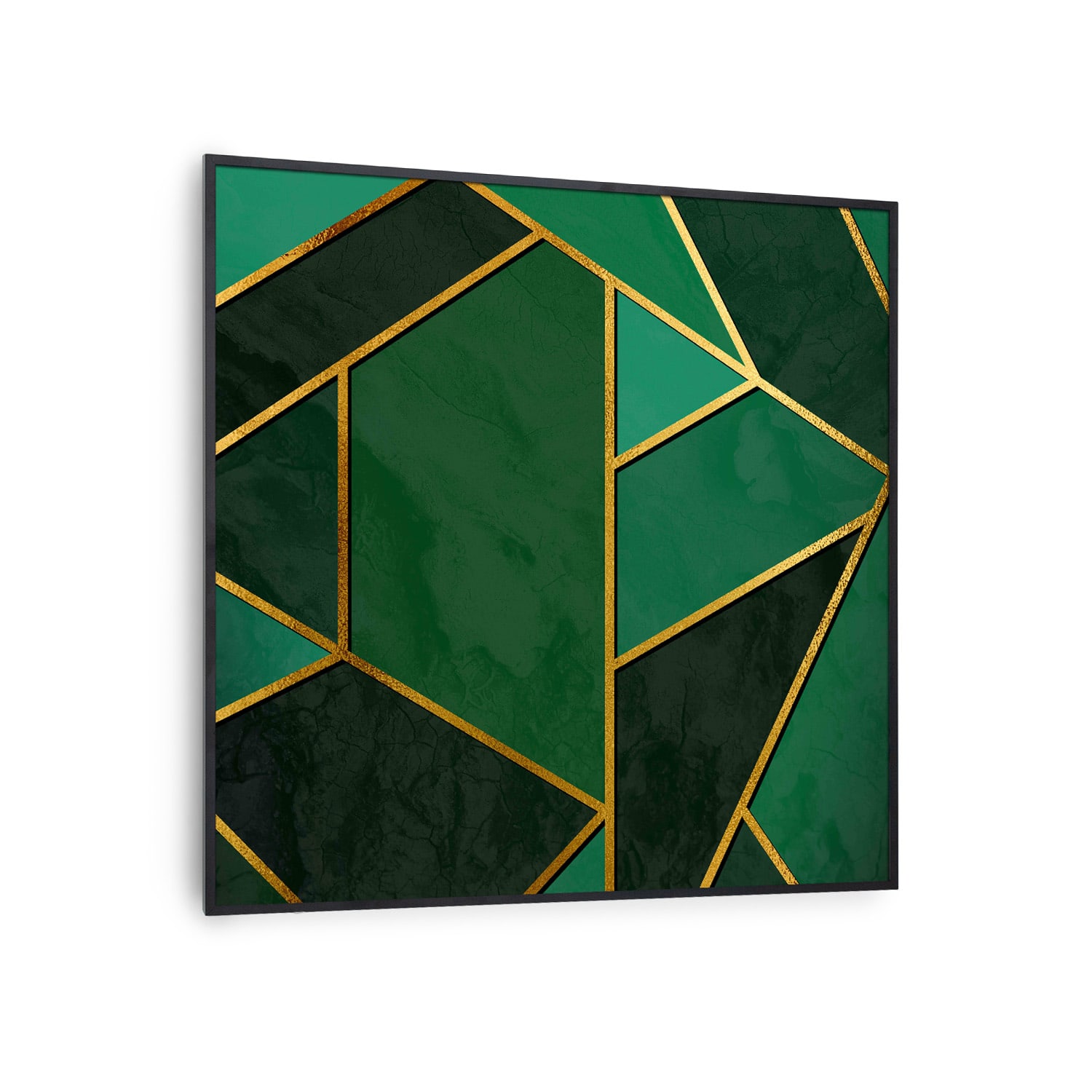 Wonderwall Air Art Smart, panel grzewczy na podczerwień, zielona linia, 60 x 60 cm, 350 W 60 x 60 cm | Zielona linia, czarna ramka