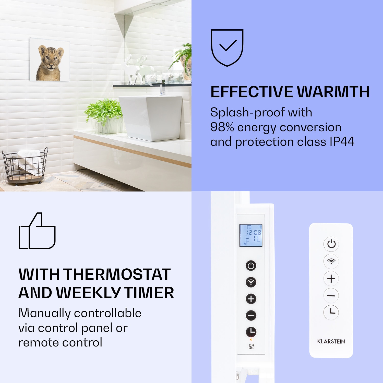 Wonderwall Air Art Smart infraroodverwarming leeuw 60x60 cm 350 W 