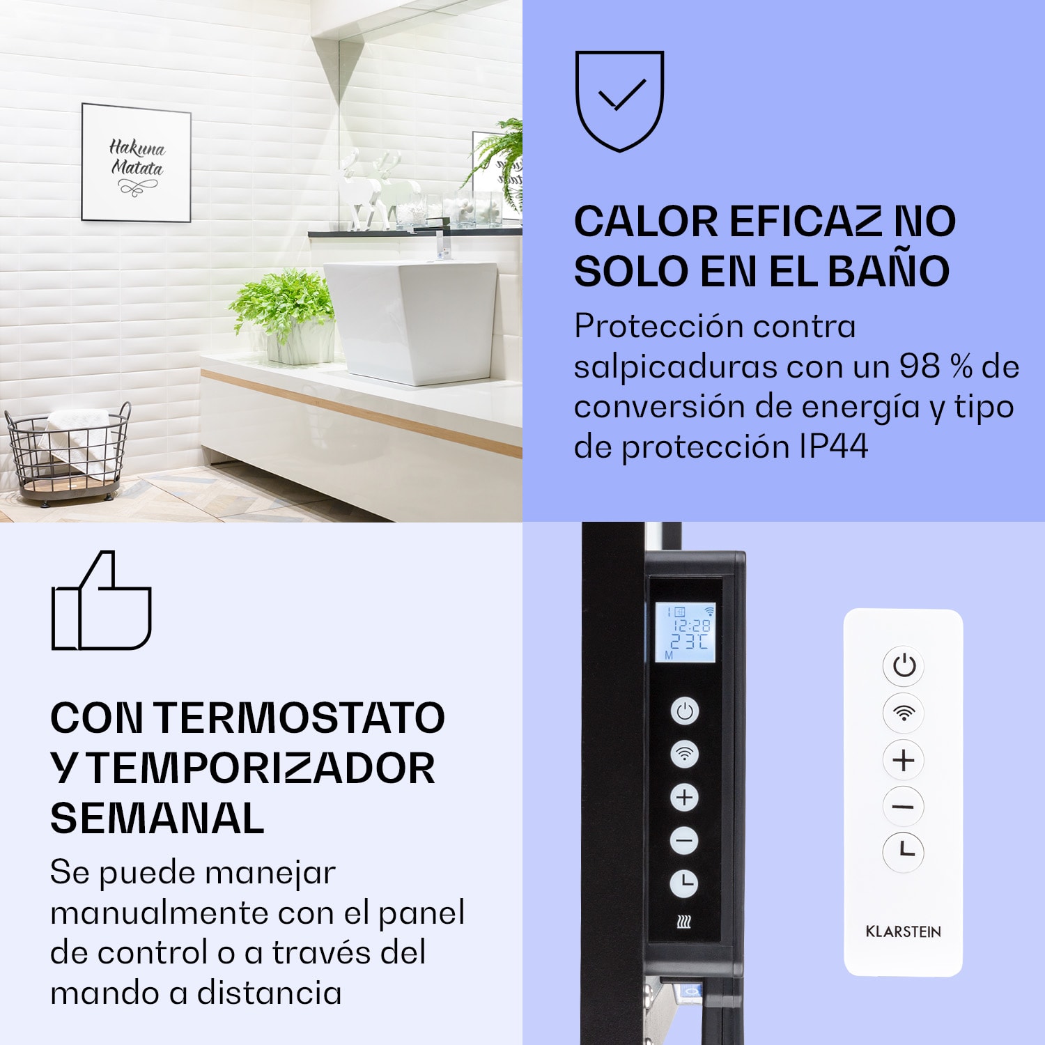 Wonderwall Air Art Calefactor infrarrojo inteligente de título 60 x 60 cm 350 W 60 x 60 cm | 350 W | Lema