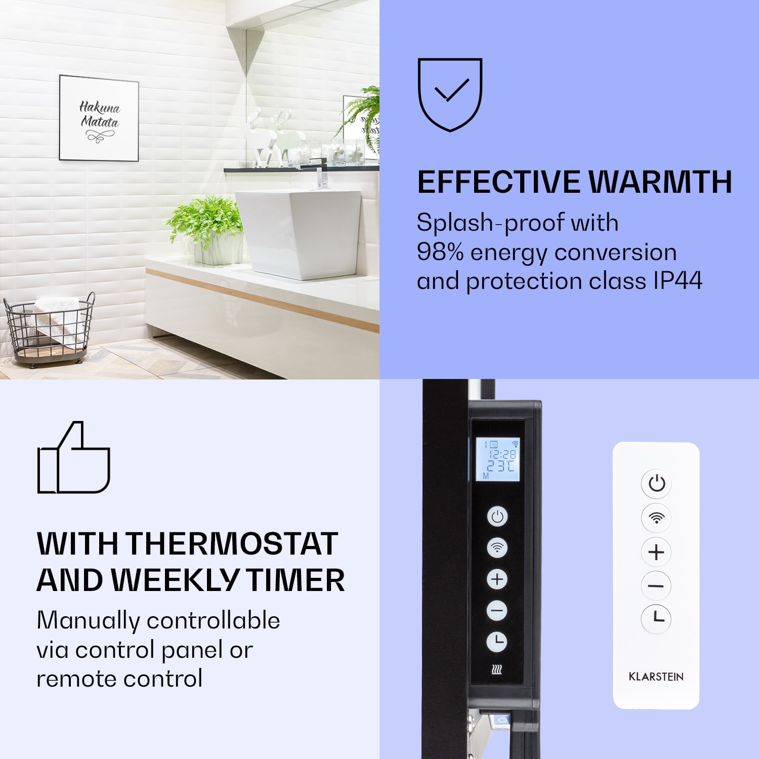 Wonderwall Air Art Smart, infračervený ohrievač, 60 x 60 cm, 350 W, motto 60 x 60 cm | 350 W | Motto