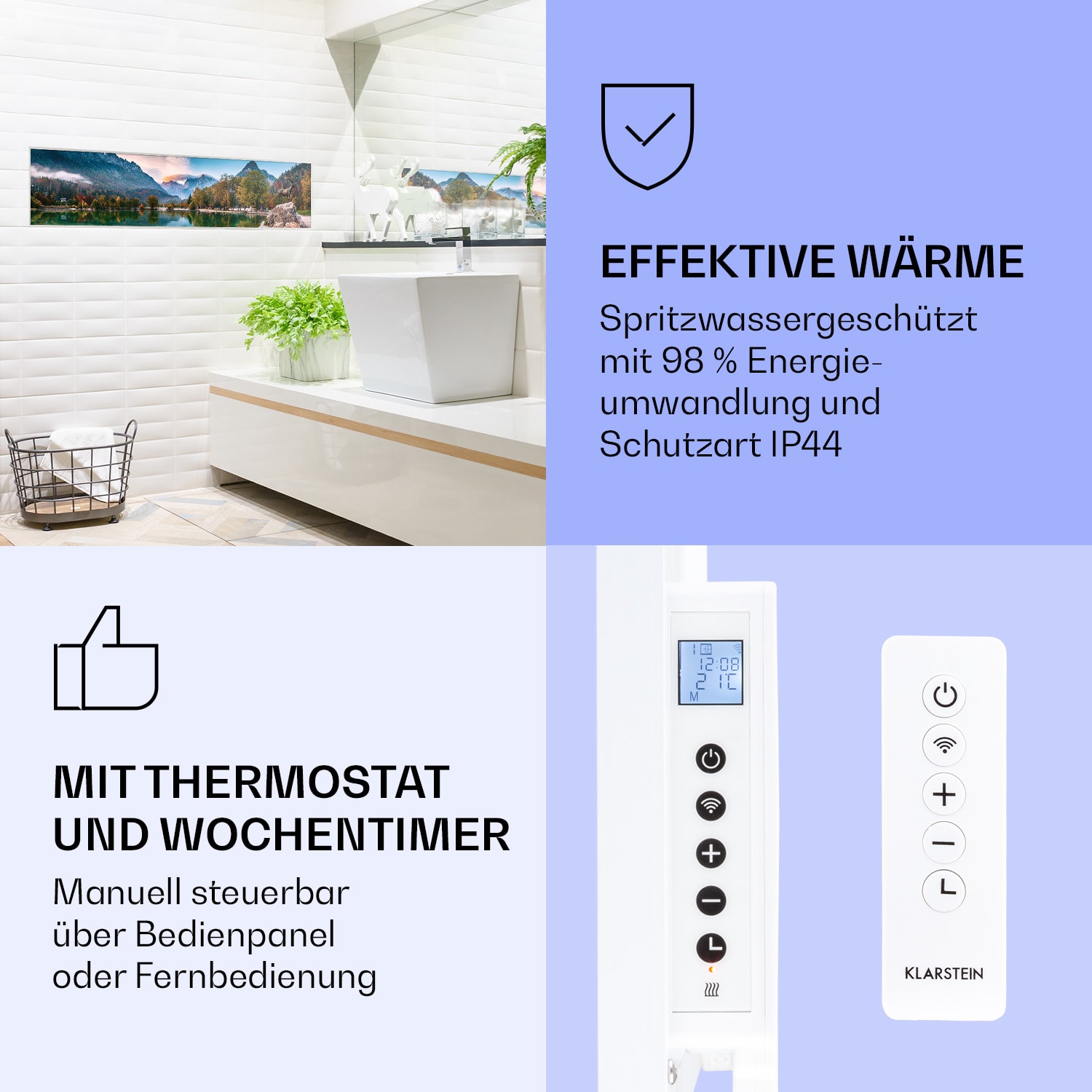 Wonderwall Air Art Smart Infrarotheizung See 120x30cm 350W 120 x 30 cm | 350 W | Seepanorama