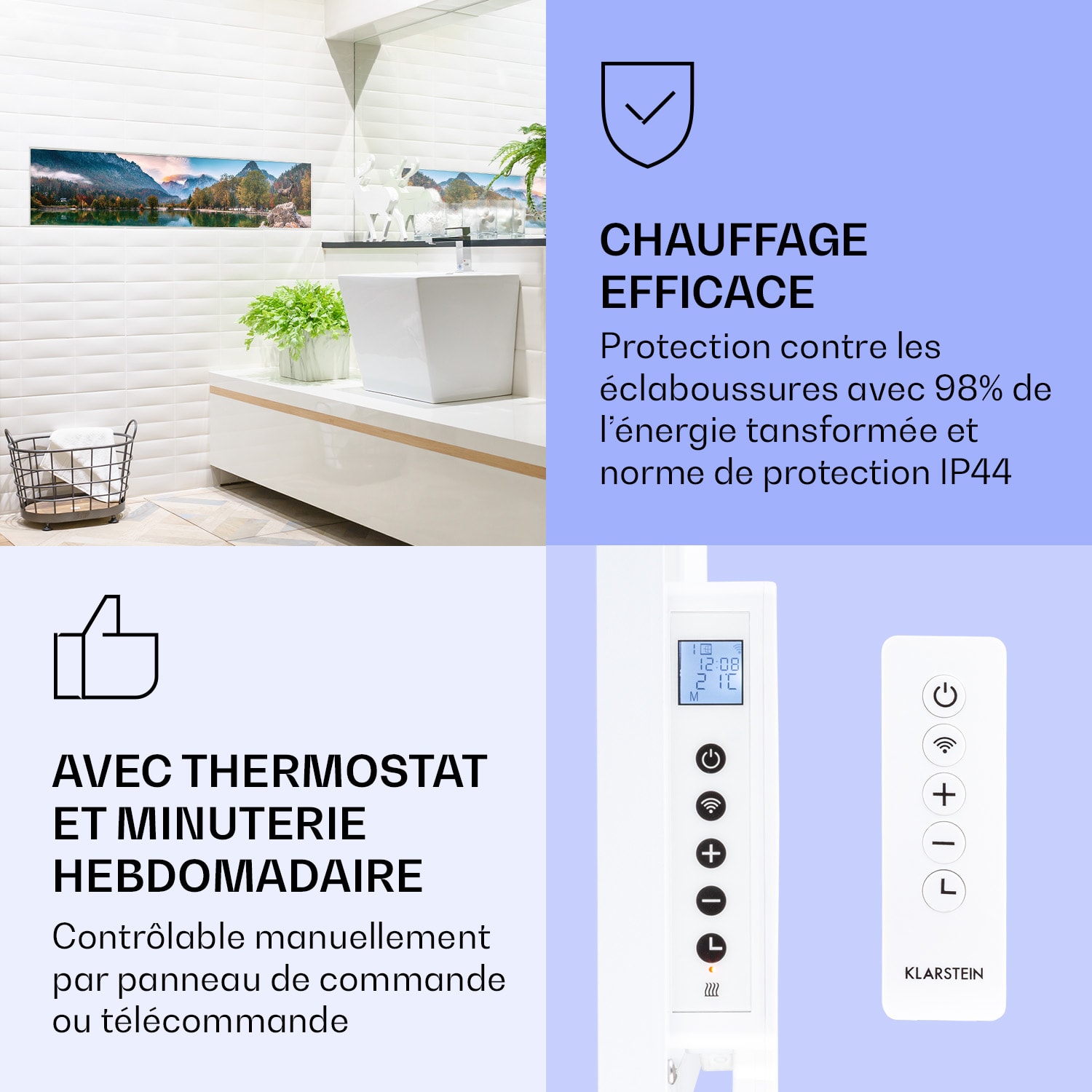 Wonderwall Air Art Smart infraroodverwarming meer 120x30 cm 350 W 120 x 30 cm | 350 W | Meerpanorama