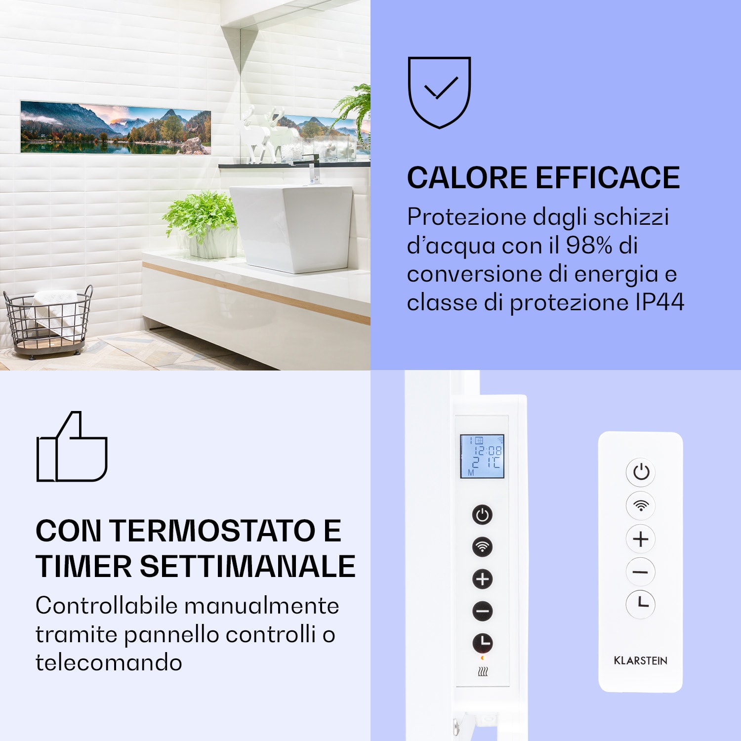 Wonderwall Air Art Smart Riscaldatore a infrarossi Lago 120x30cm 350W 120 x 30 cm | 350 W | Panorama del lago