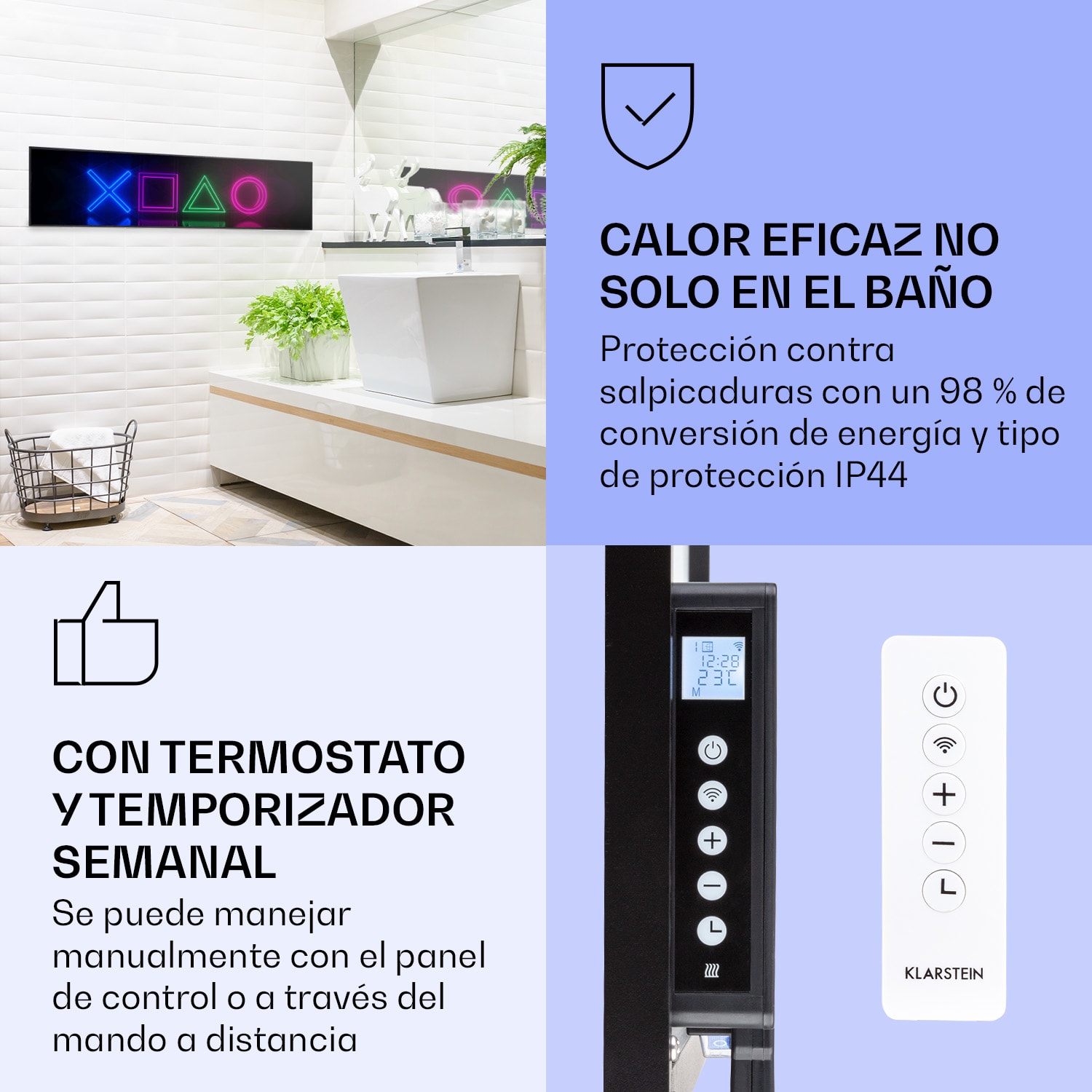 Wonderwall Air Art Calefactor infrarrojo inteligente de juego 120 x 30 cm 350 W 120 x 30 cm | 350 W | Juego