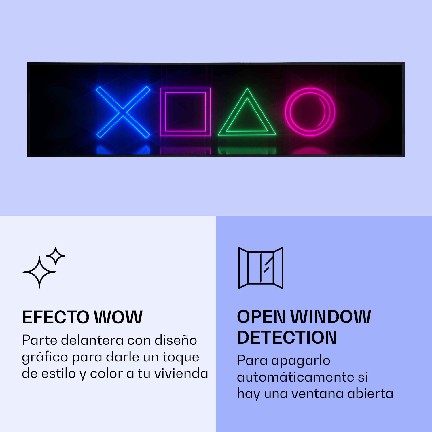 Wonderwall Air Art Calefactor infrarrojo inteligente de juego 120 x 30 cm 350 W 120 x 30 cm | 350 W | Juego