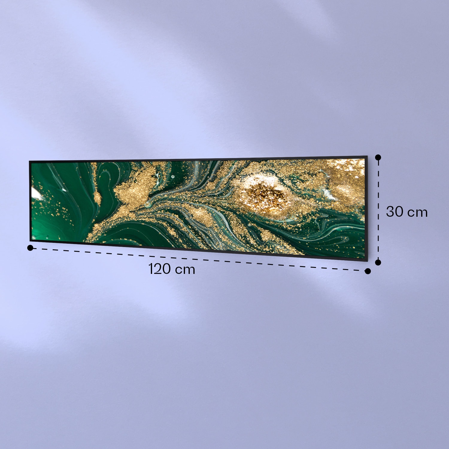 Air Art Smart Infrared Heating Swirl 120x30cm 350W 120 x 30 cm | Swirl, black frame