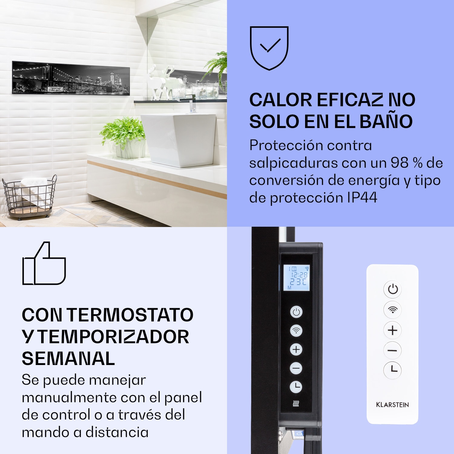 Wonderwall Air Art Calefactor infrarrojo inteligente de puente 120 x 30 cm 350 W 120 x 30 cm | 350 W | Noche en Nueva York